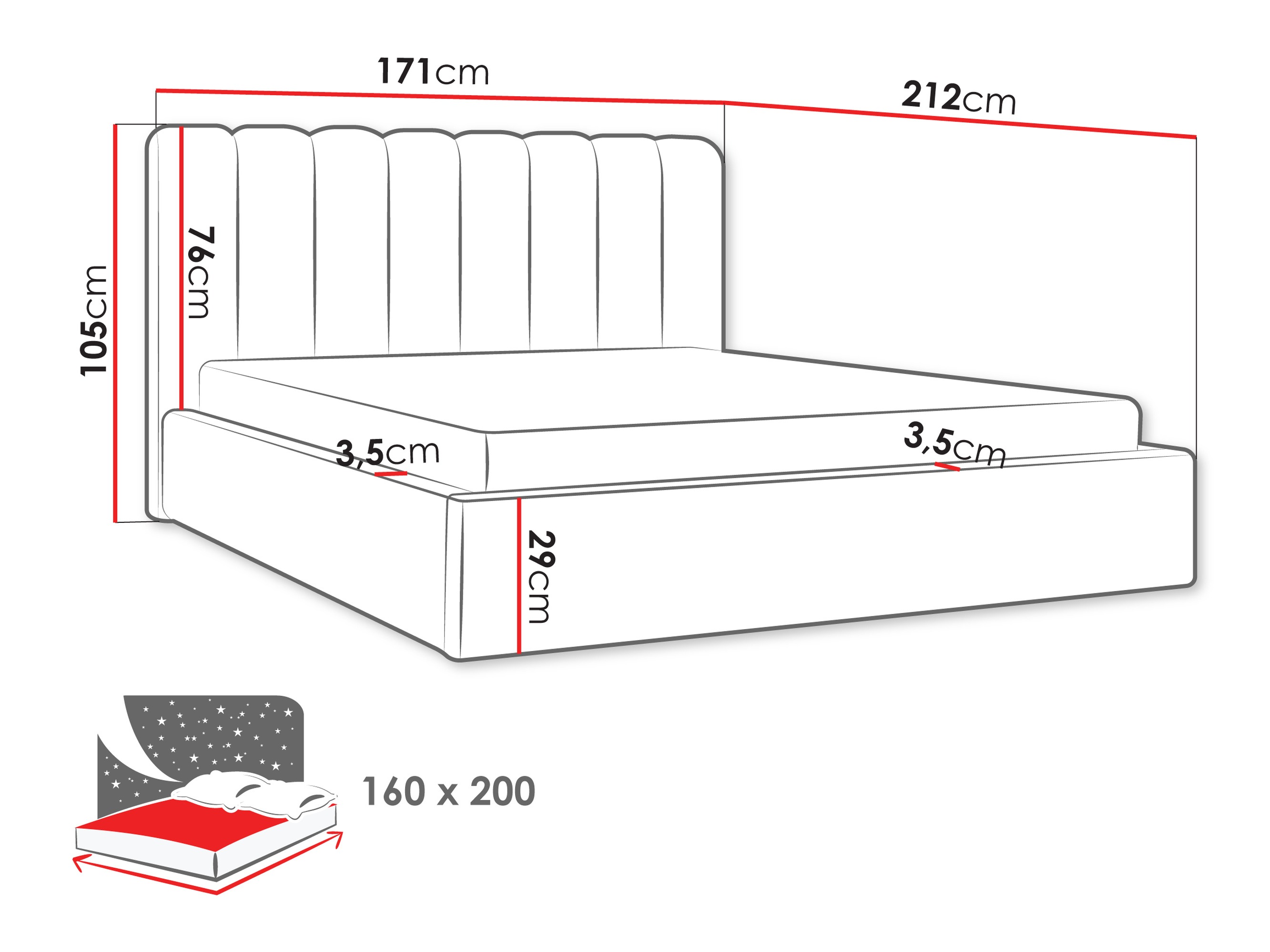 Postelja ComfiDream Stylos (Margo 227.01)