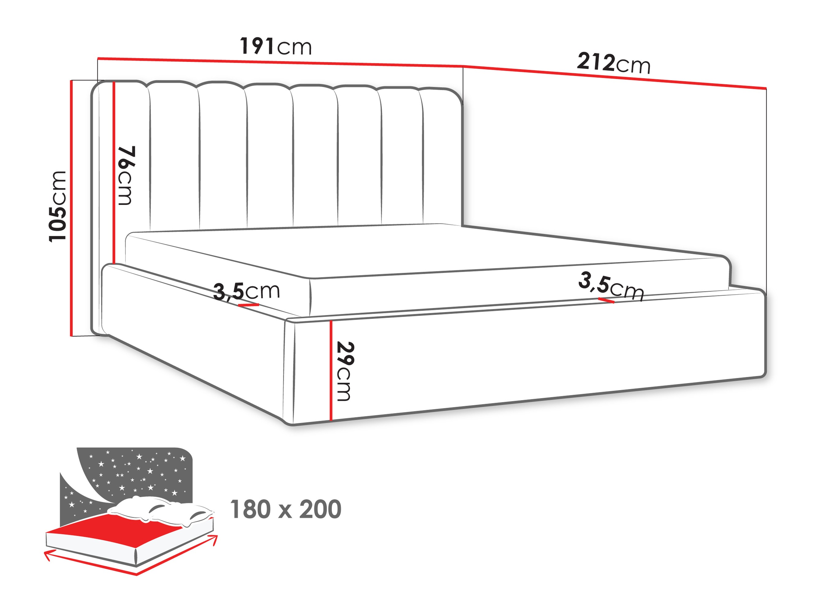 Postelja ComfiDream Stylos (Margo 227.01)