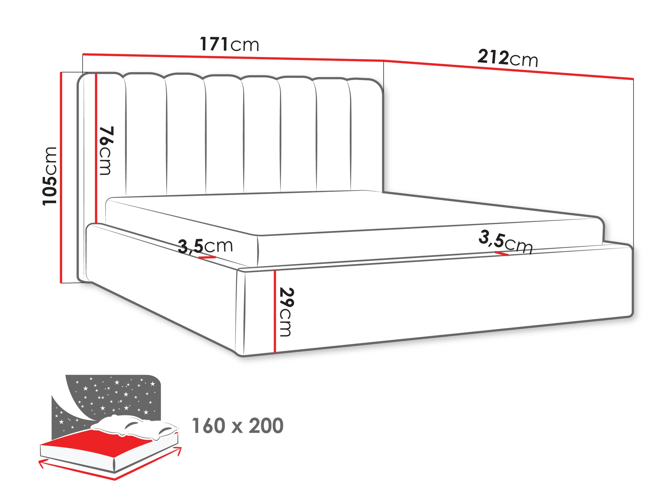 Postelja ComfiDream Stylos (Margo 227.03)