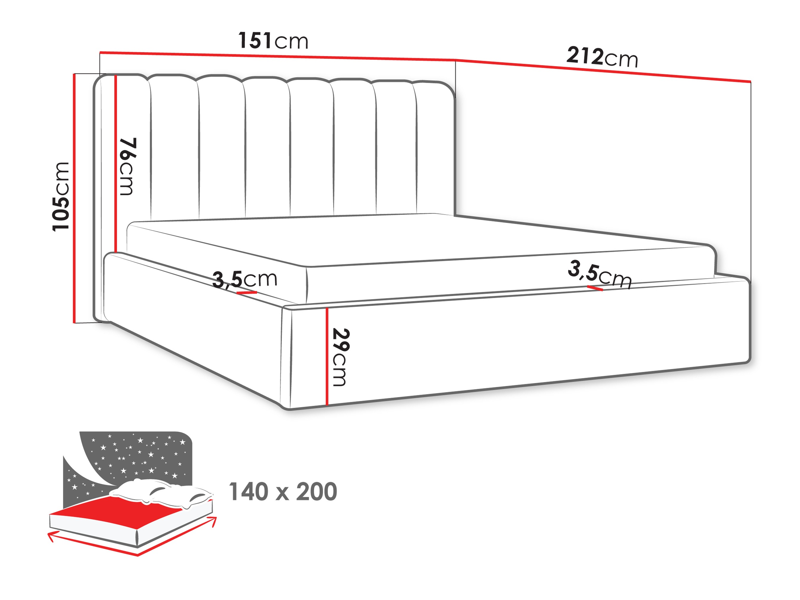 Postelja ComfiDream Stylos (Margo 227.04)