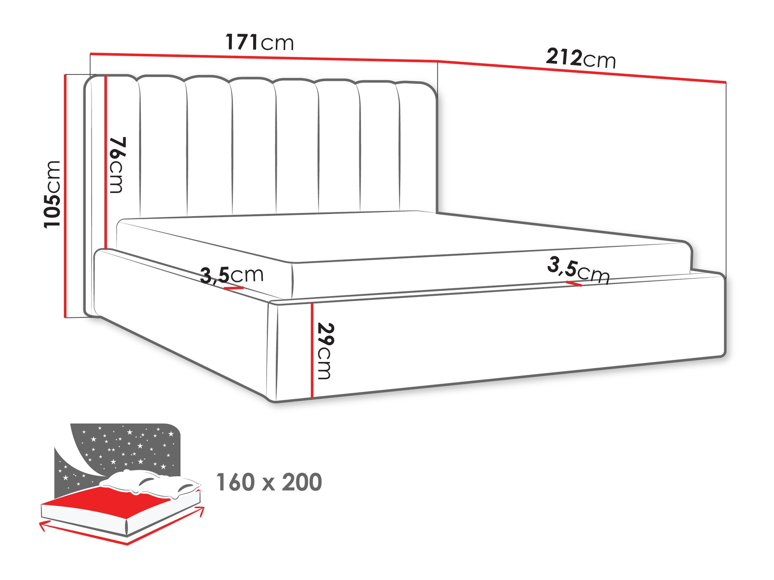 Postelja ComfiDream Stylos (Margo 227.07)