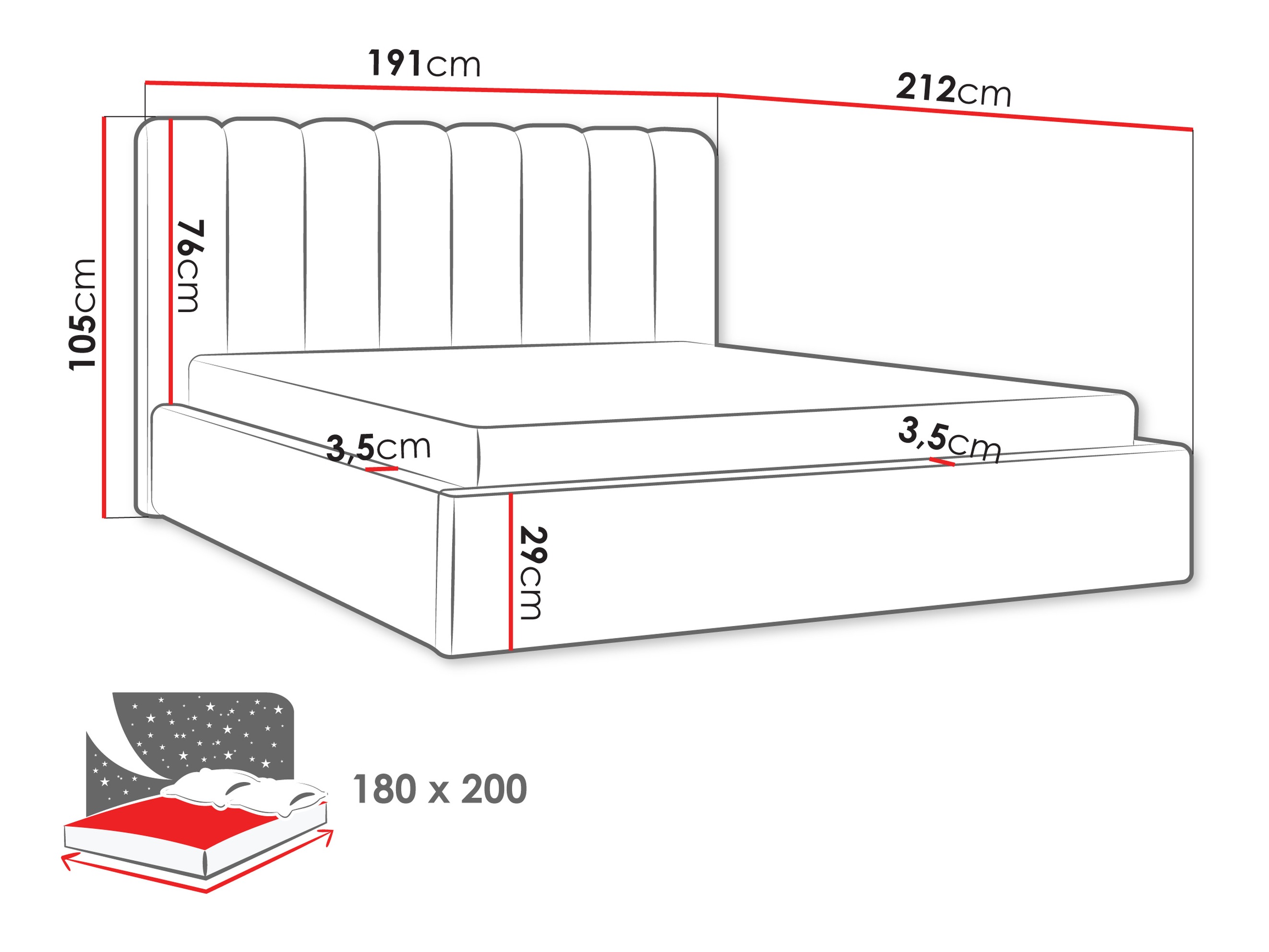 Postelja ComfiDream Stylos (Margo 227.07)