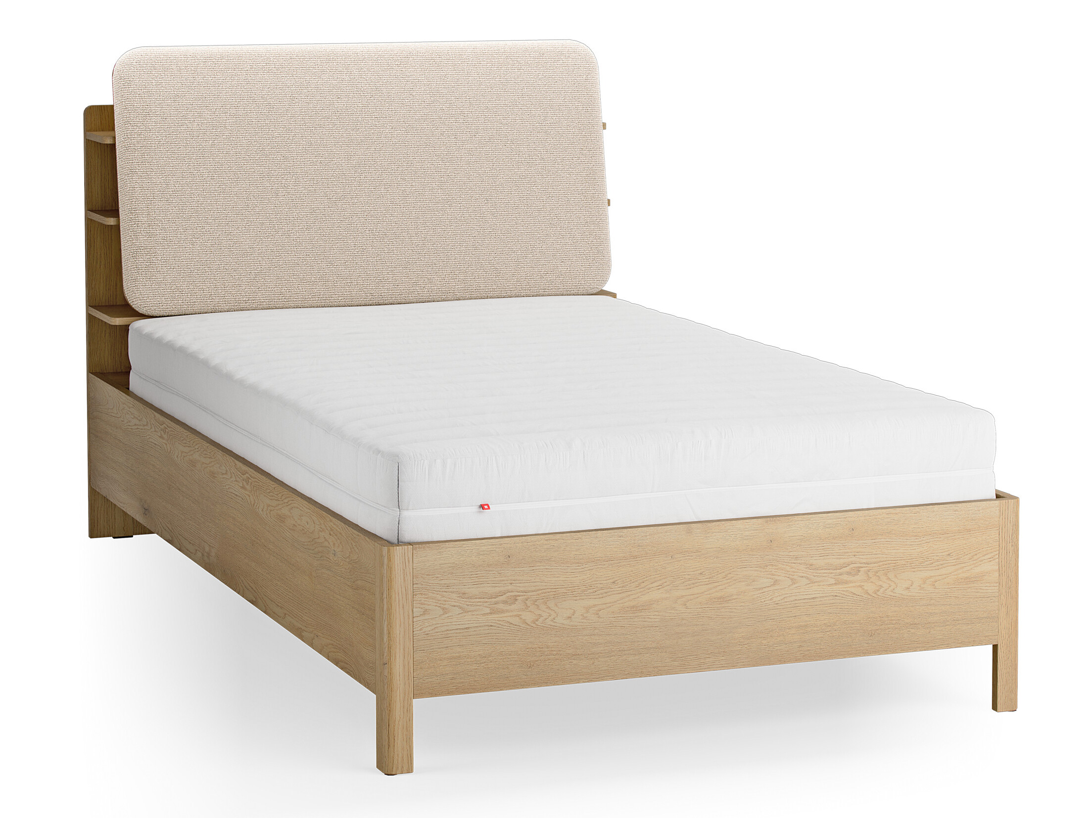 Postelja Ruvcamu 108 (Hrast + Ecru bela)