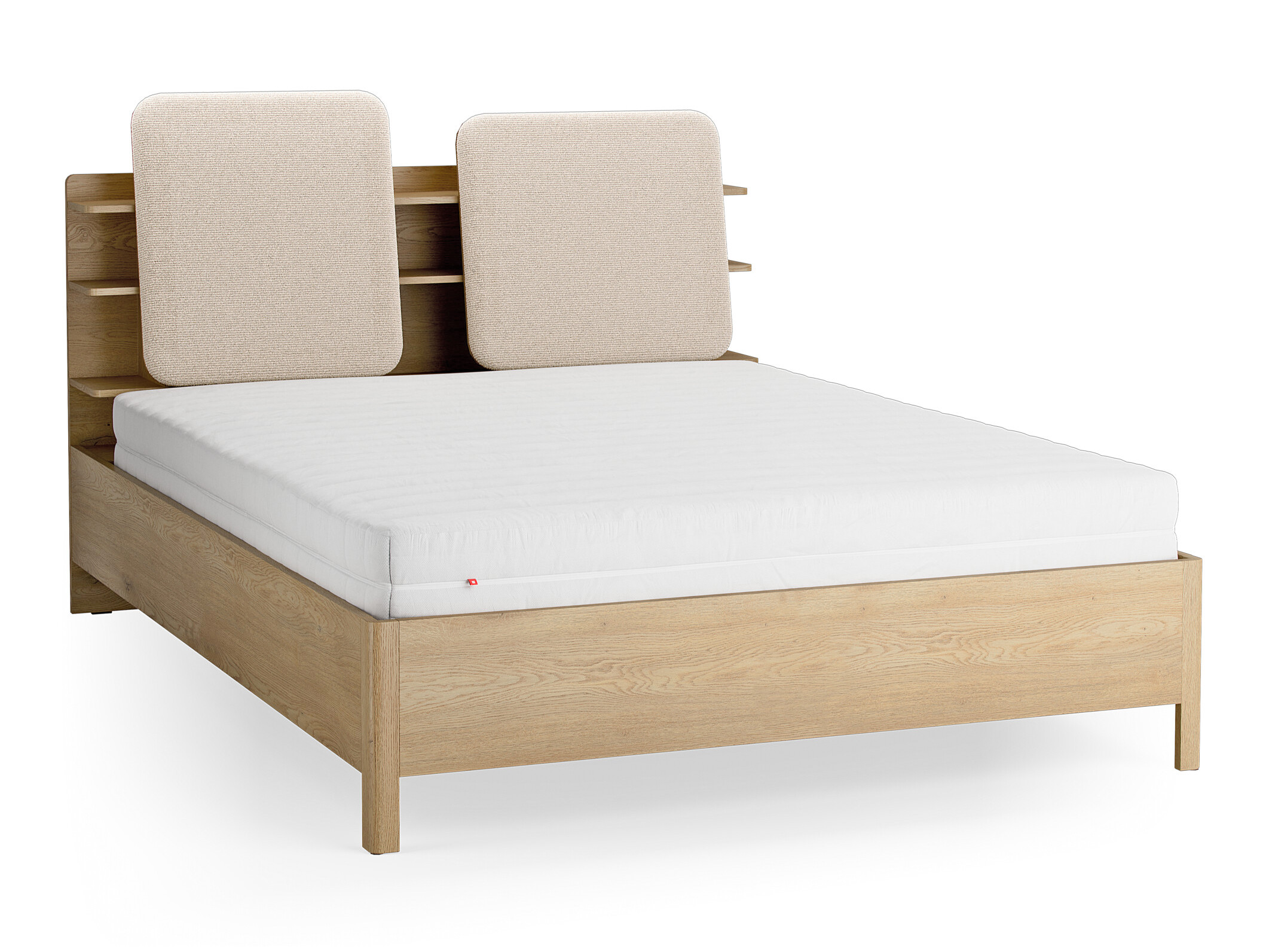 Postelja Ruvcamu 109 (Hrast + Ecru bela)