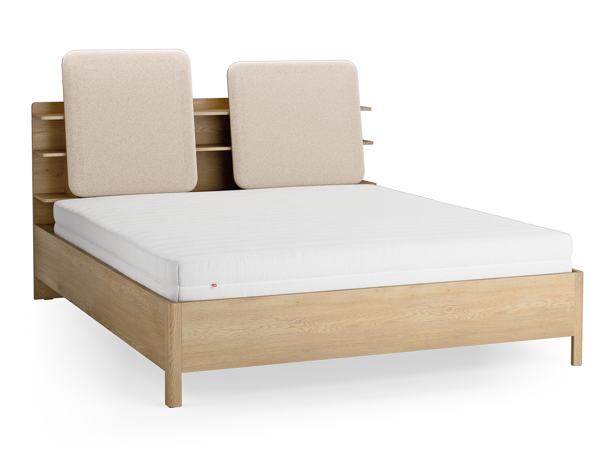 Postelja Ruvcamu 109 (Hrast + Ecru bela)