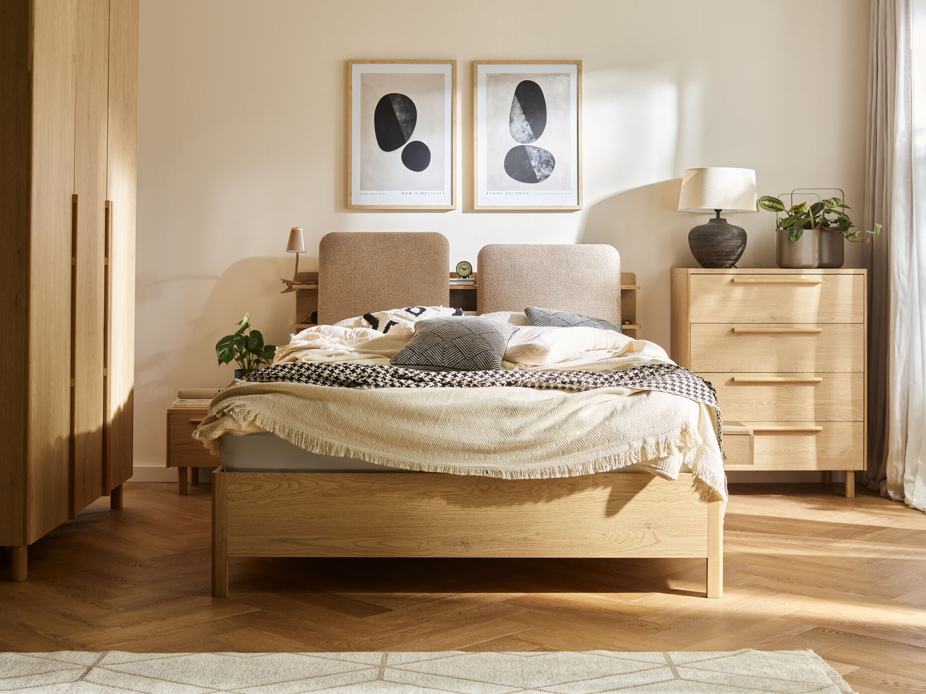 Postelja Ruvcamu 109 (Hrast + Taupe)