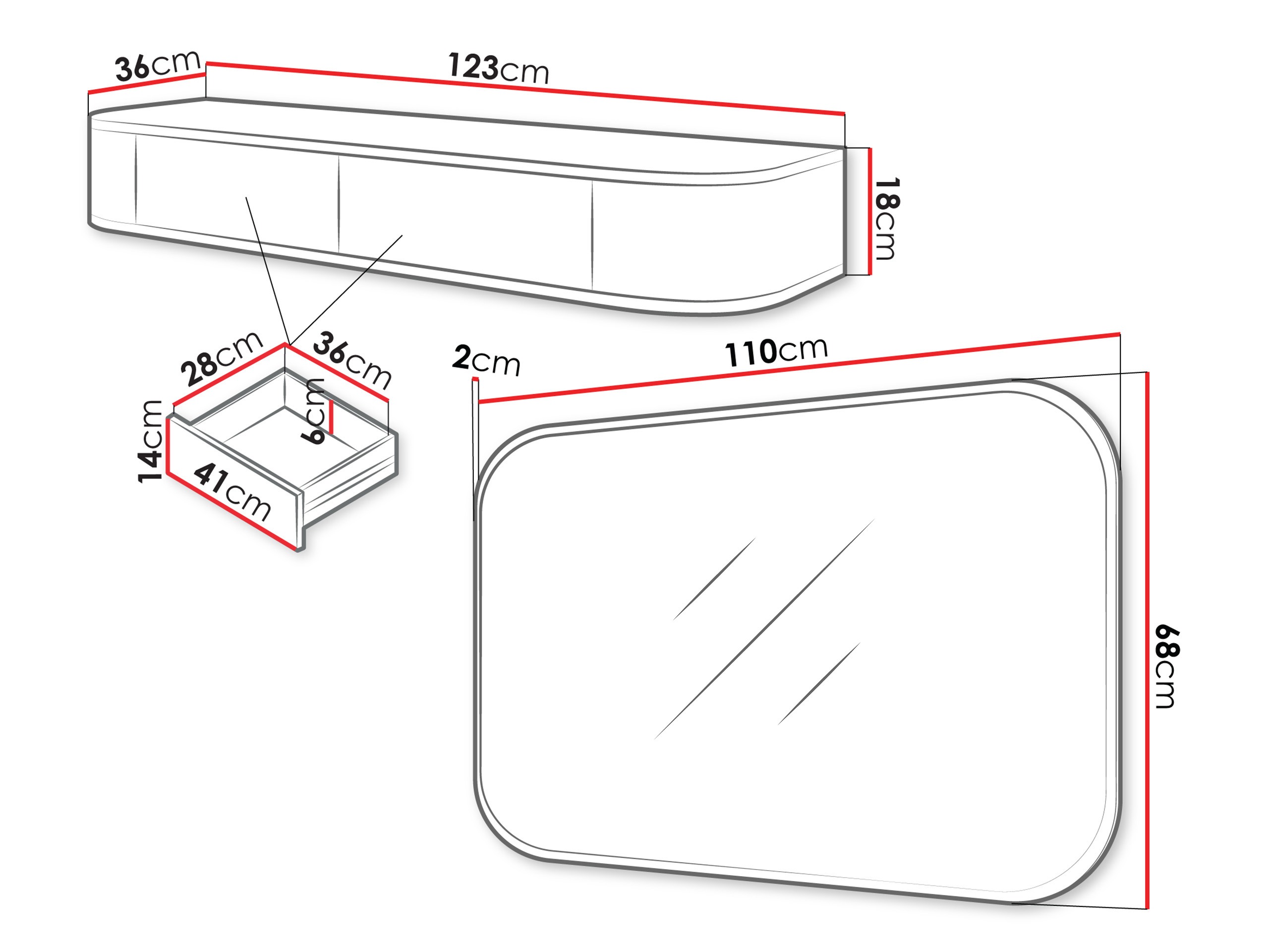 Toaletna mizica Comfivo Livtena 107