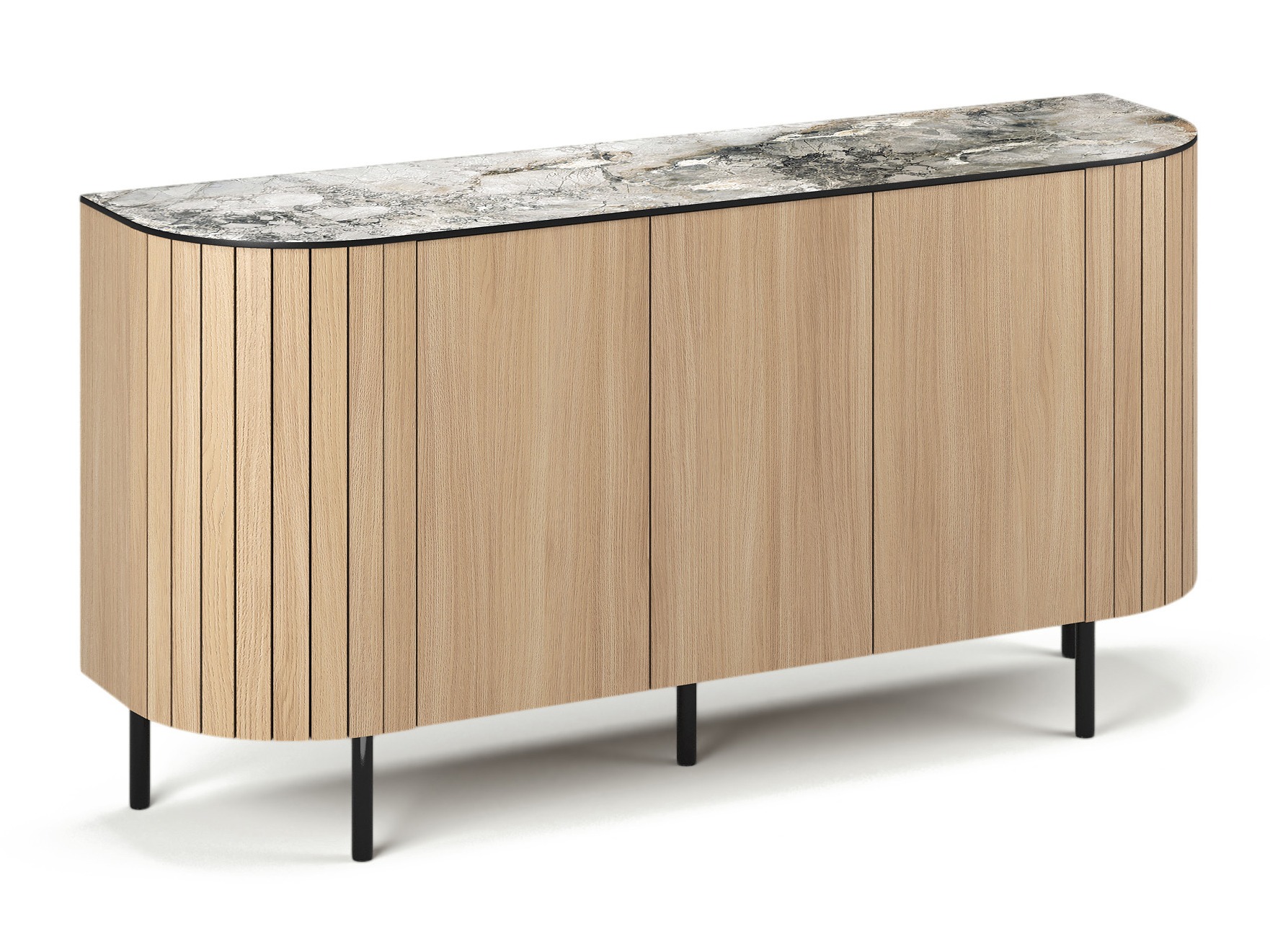 Omarica Verbela 101 (Lahki hrast + Beli marmor)