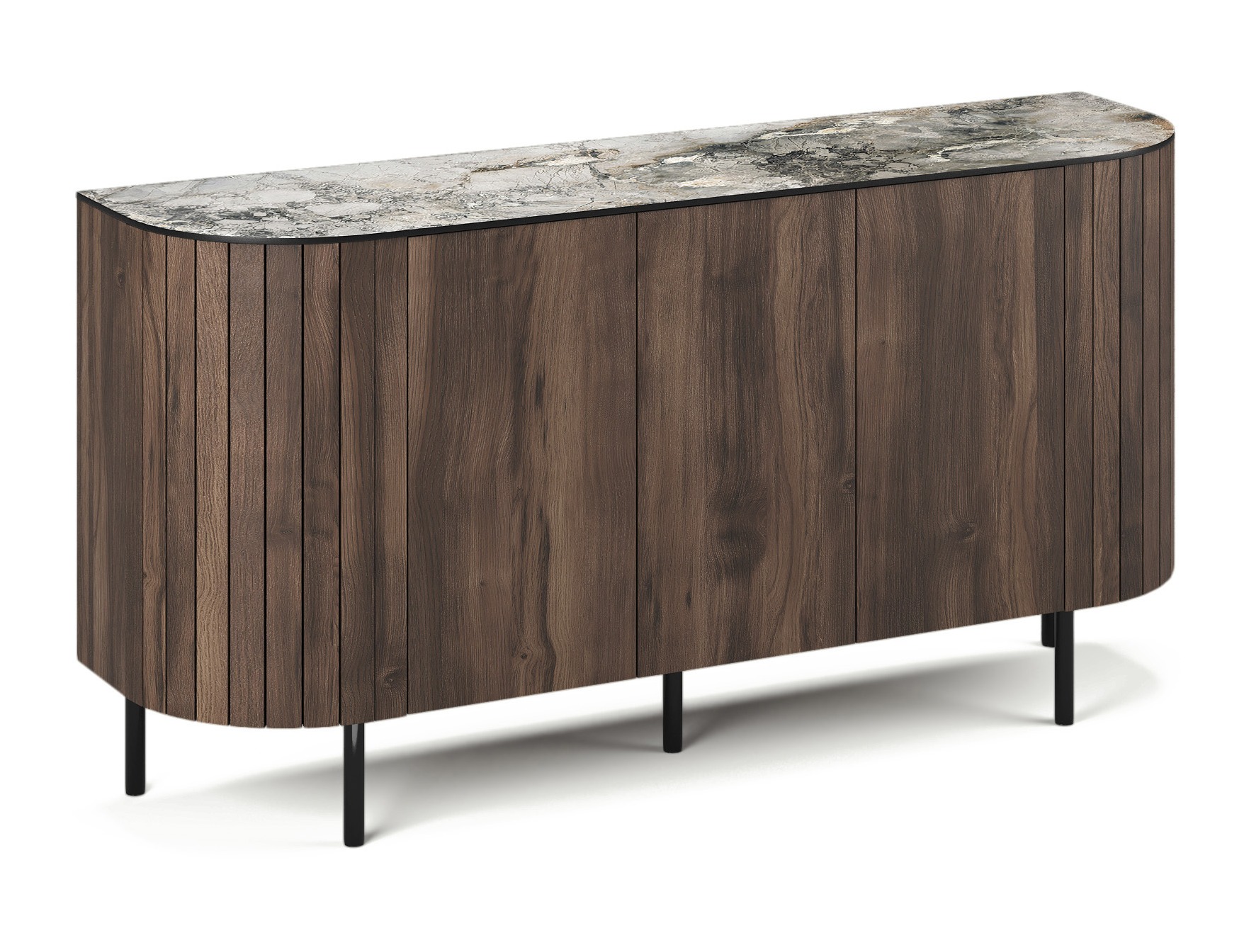 Omarica Verbela 101 (Temen hrast + Beli marmor)