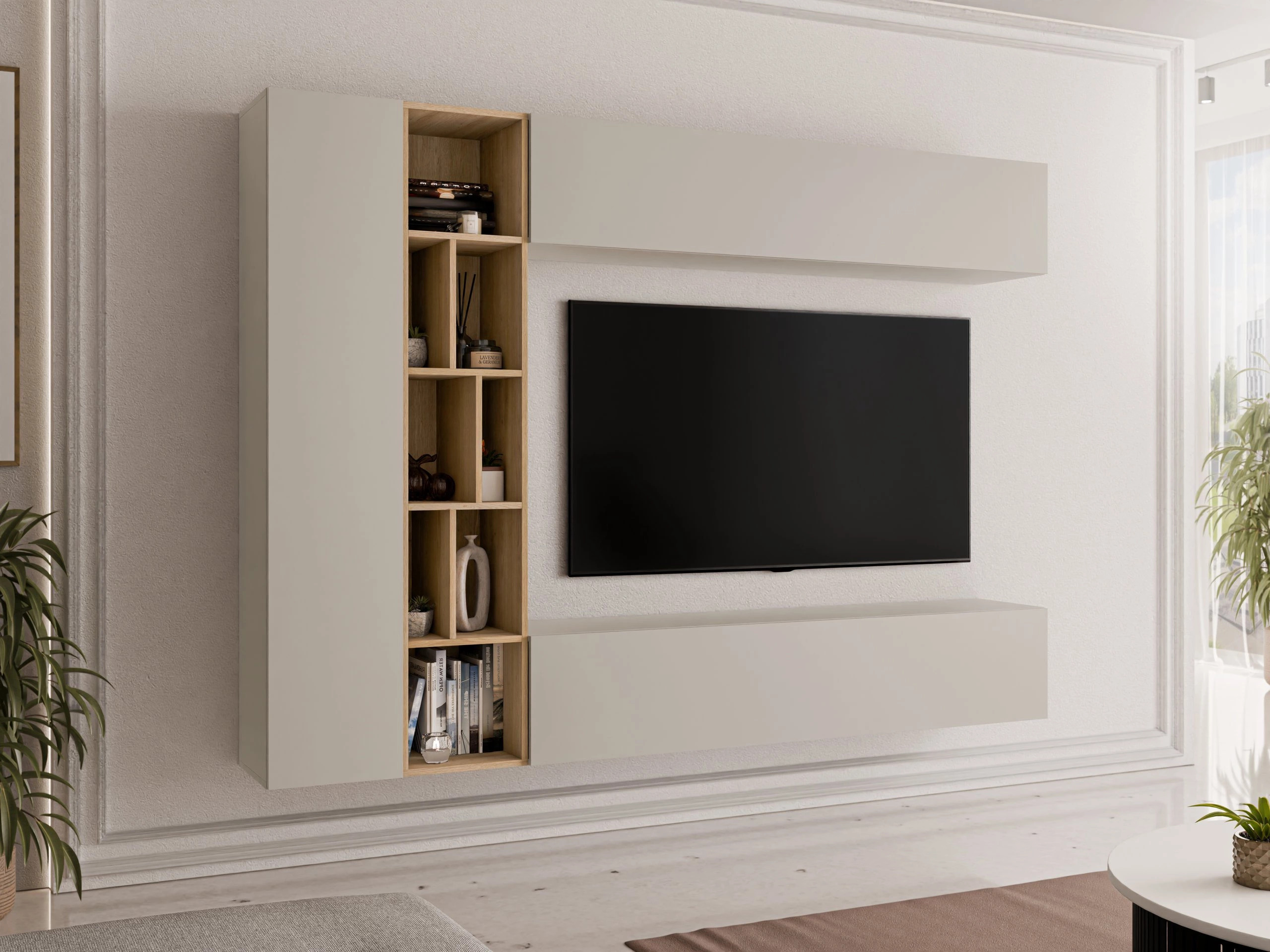 Komplet za dnevno sobo Comfivo Natura (Kašmir + Artisan hrast)