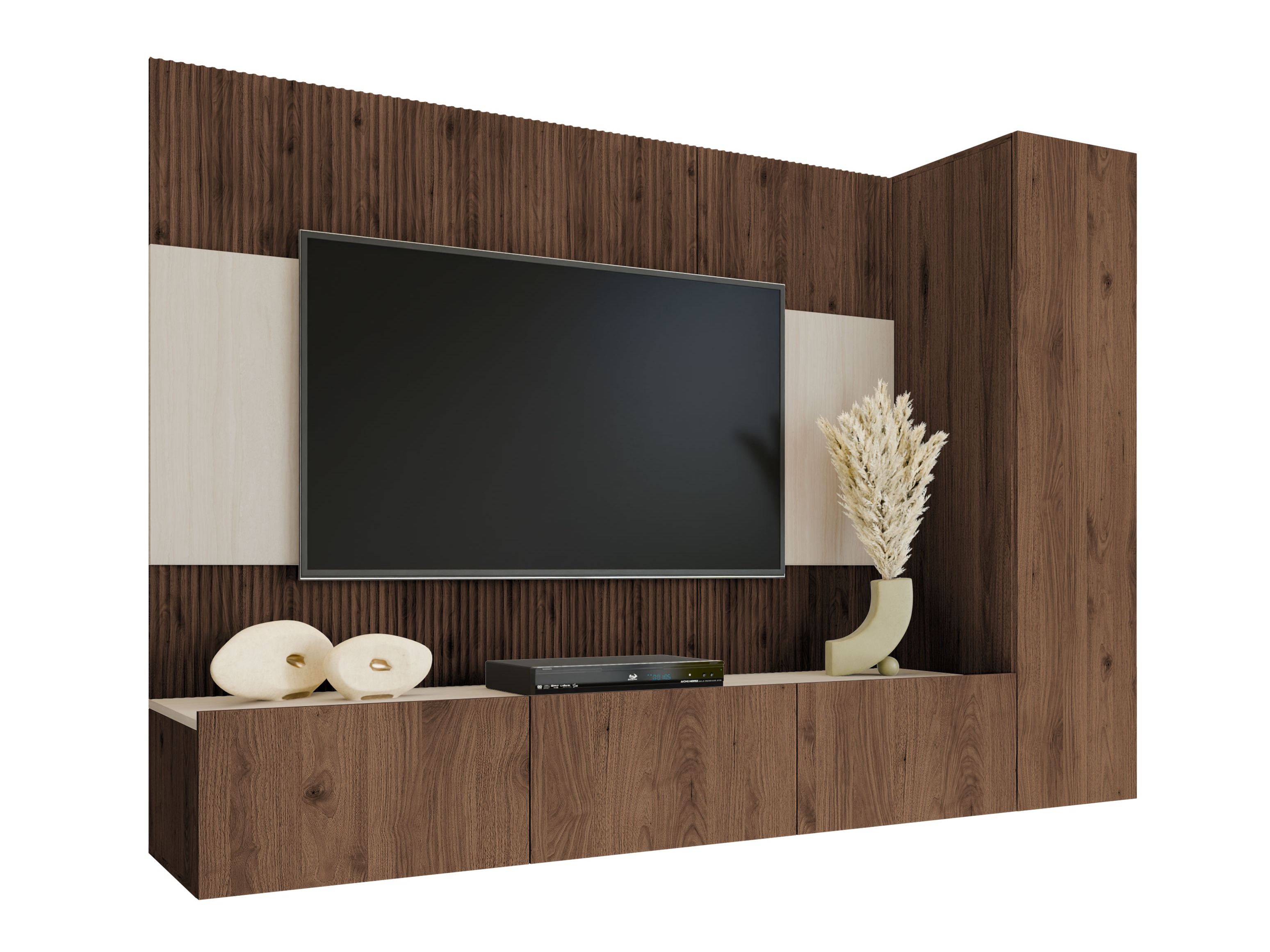 Komplet za dnevno sobo Comfivo Salix VI (Oreh + Svetla Travertine)