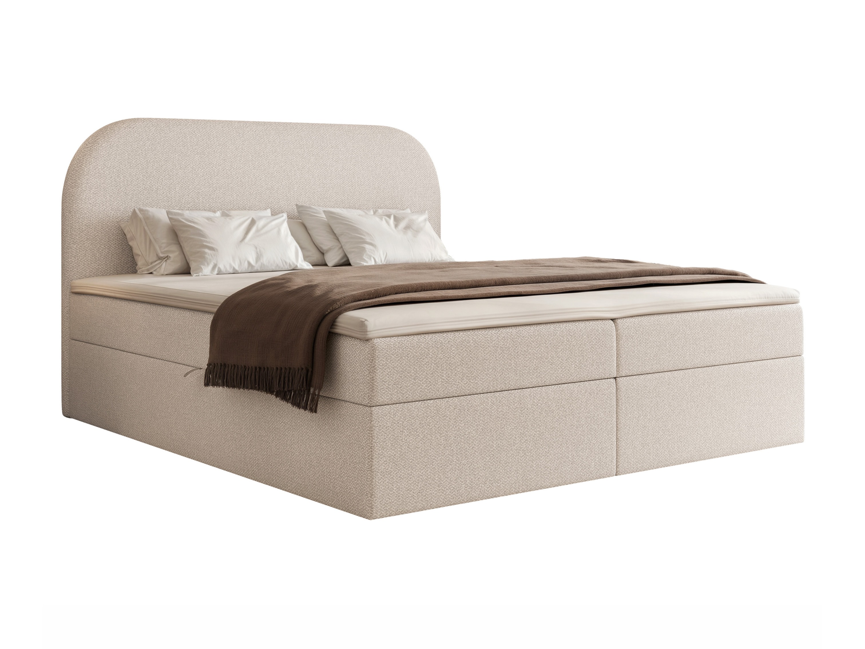 Boxspring postelja Martinez 131 (Lumi 04)