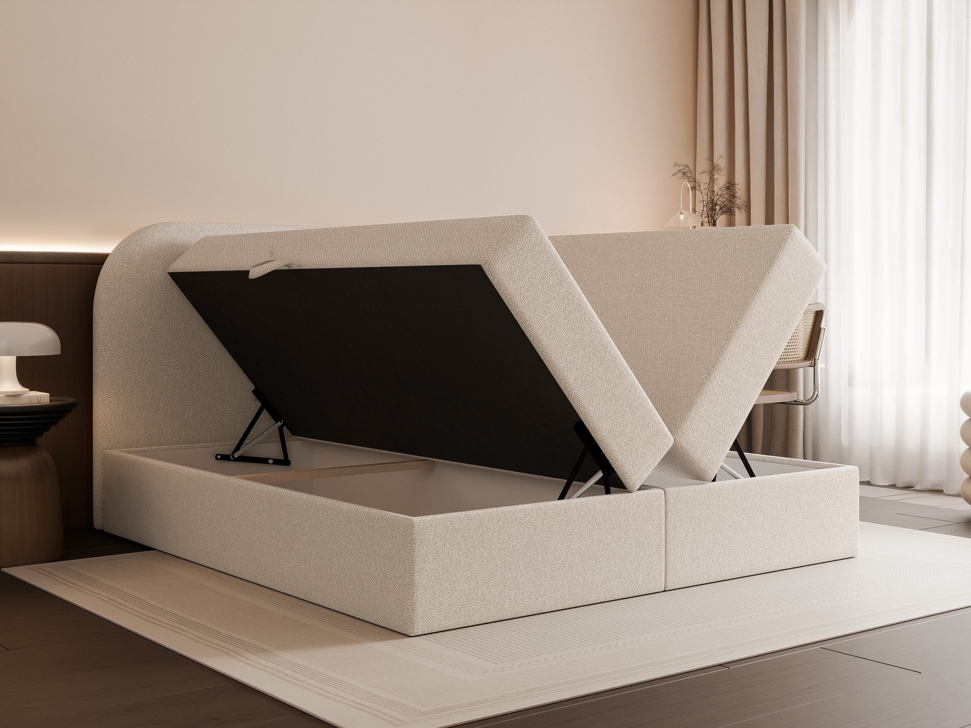 Boxspring postelja Martinez 131 (Lumi 04)