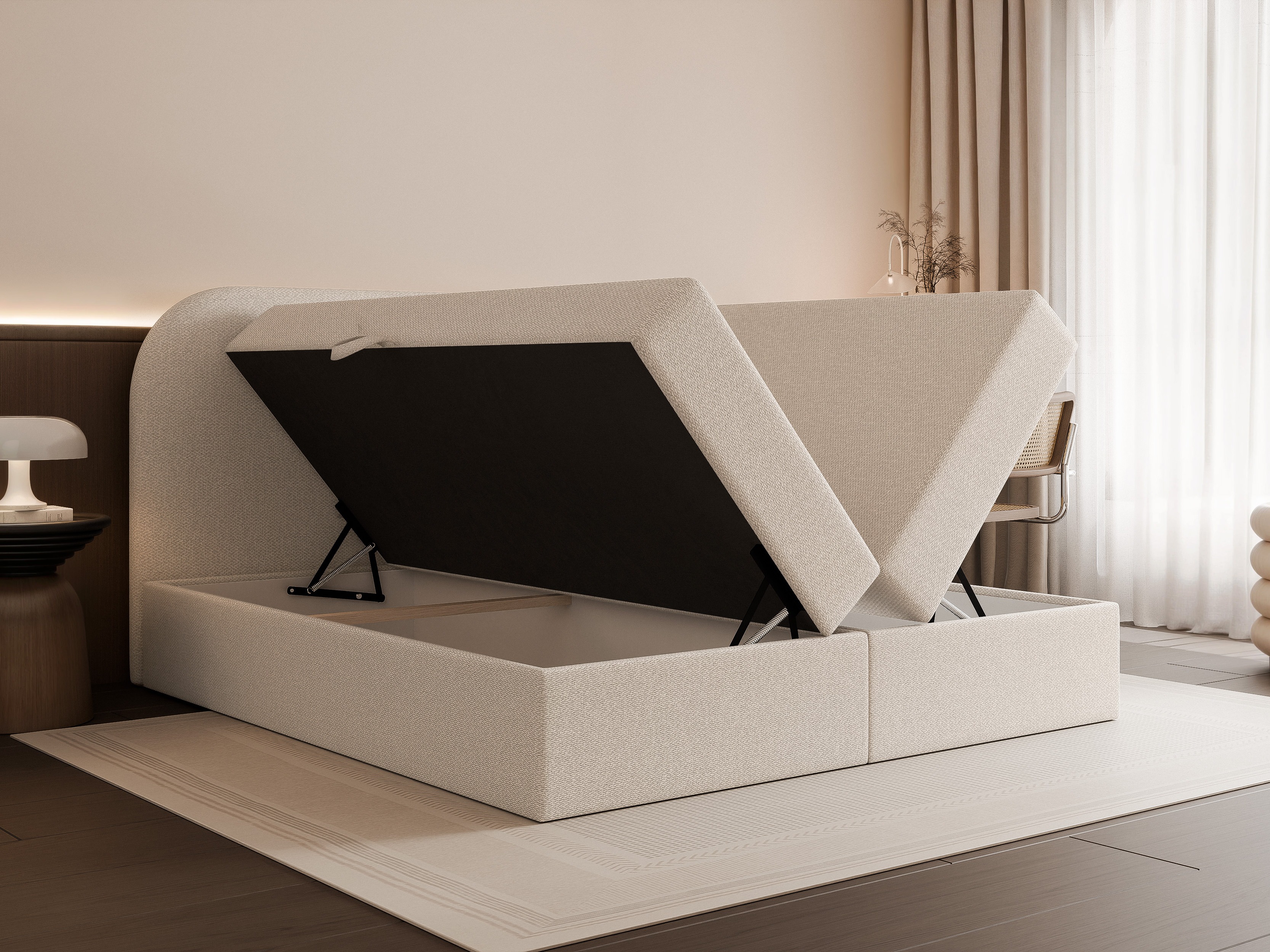 Boxspring postelja Martinez 131 (Lumi 04)