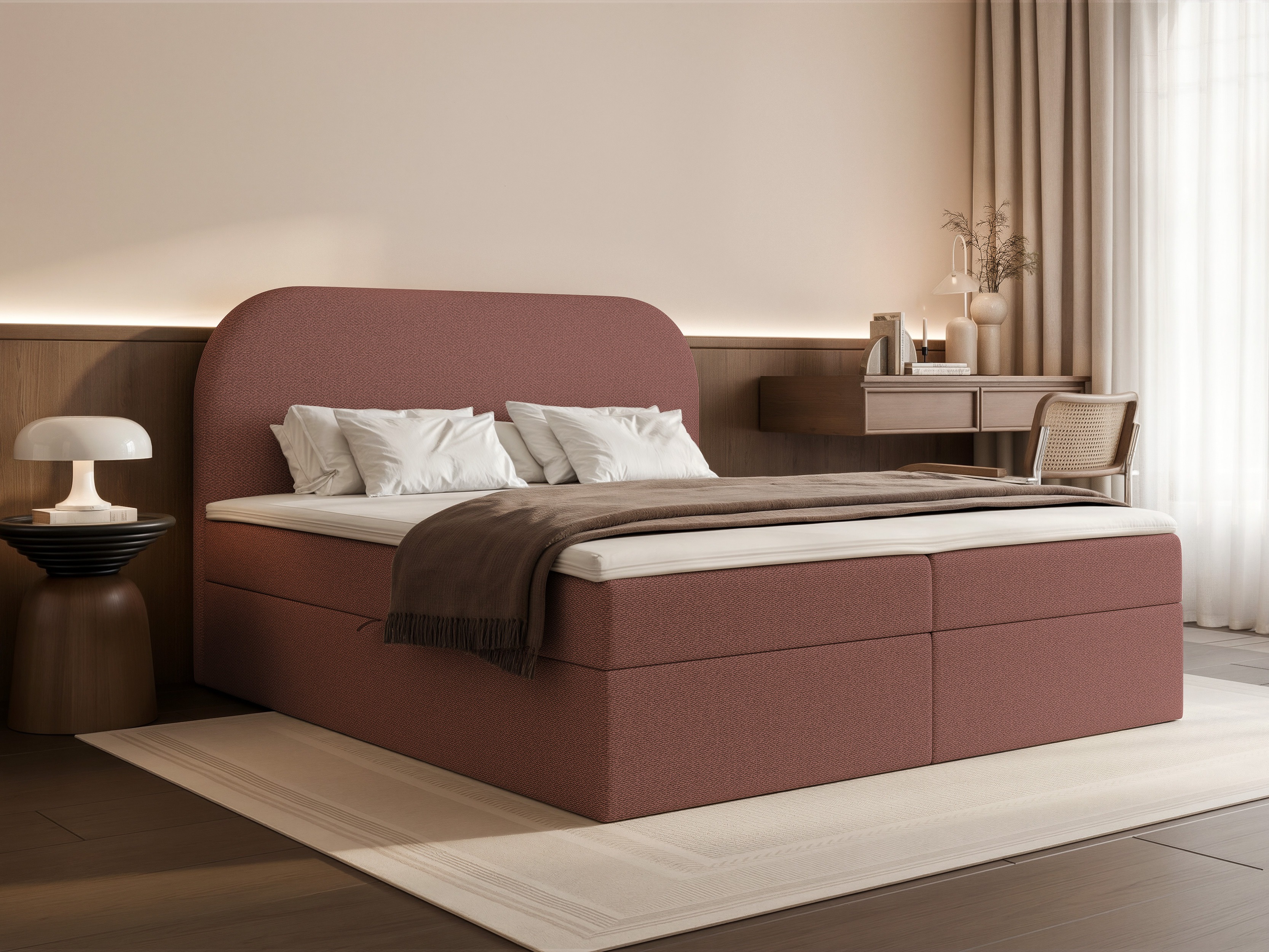 Boxspring postelja Martinez 131 (Lumi 56)