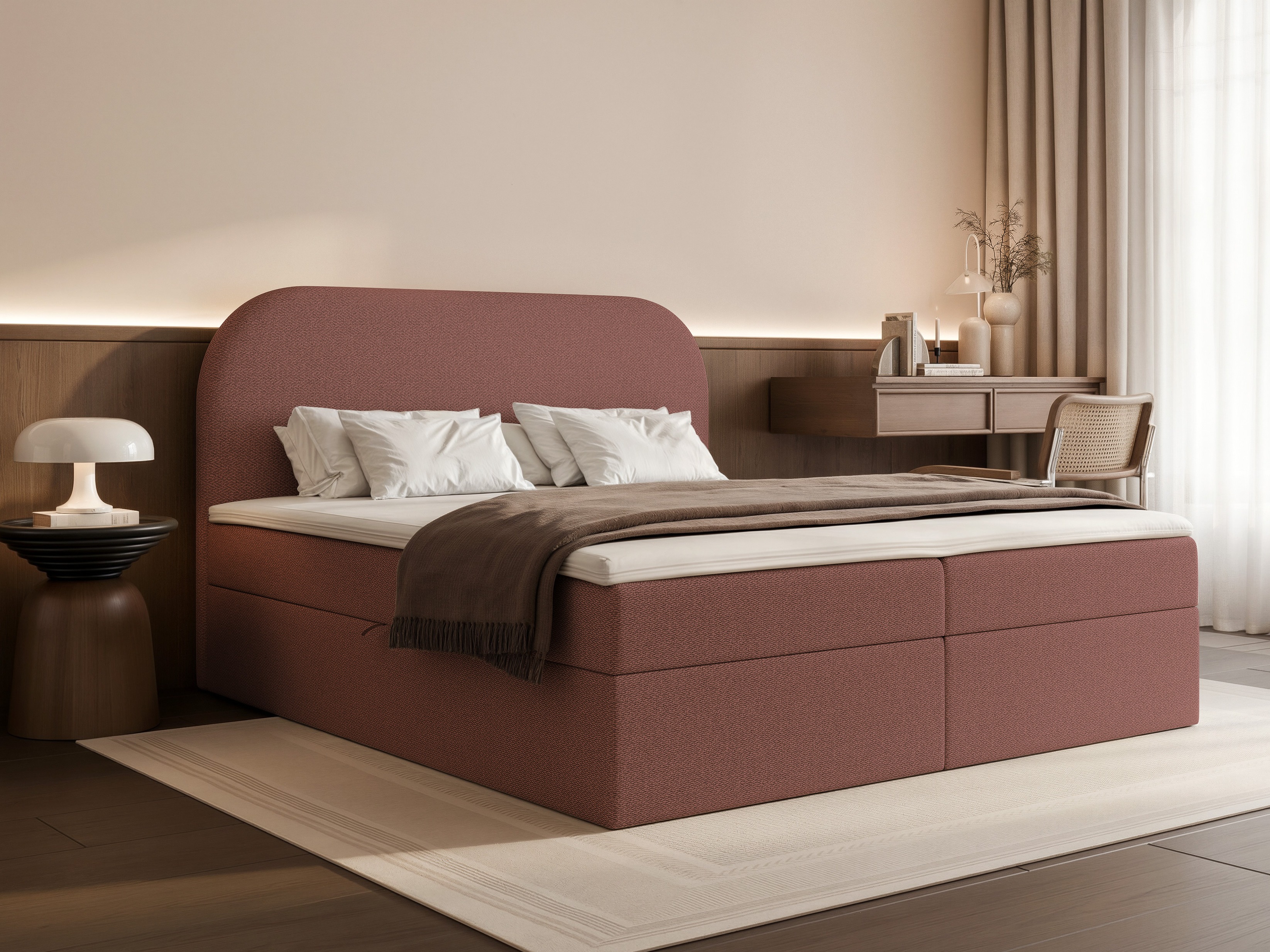 Boxspring postelja Martinez 131 (Lumi 56)
