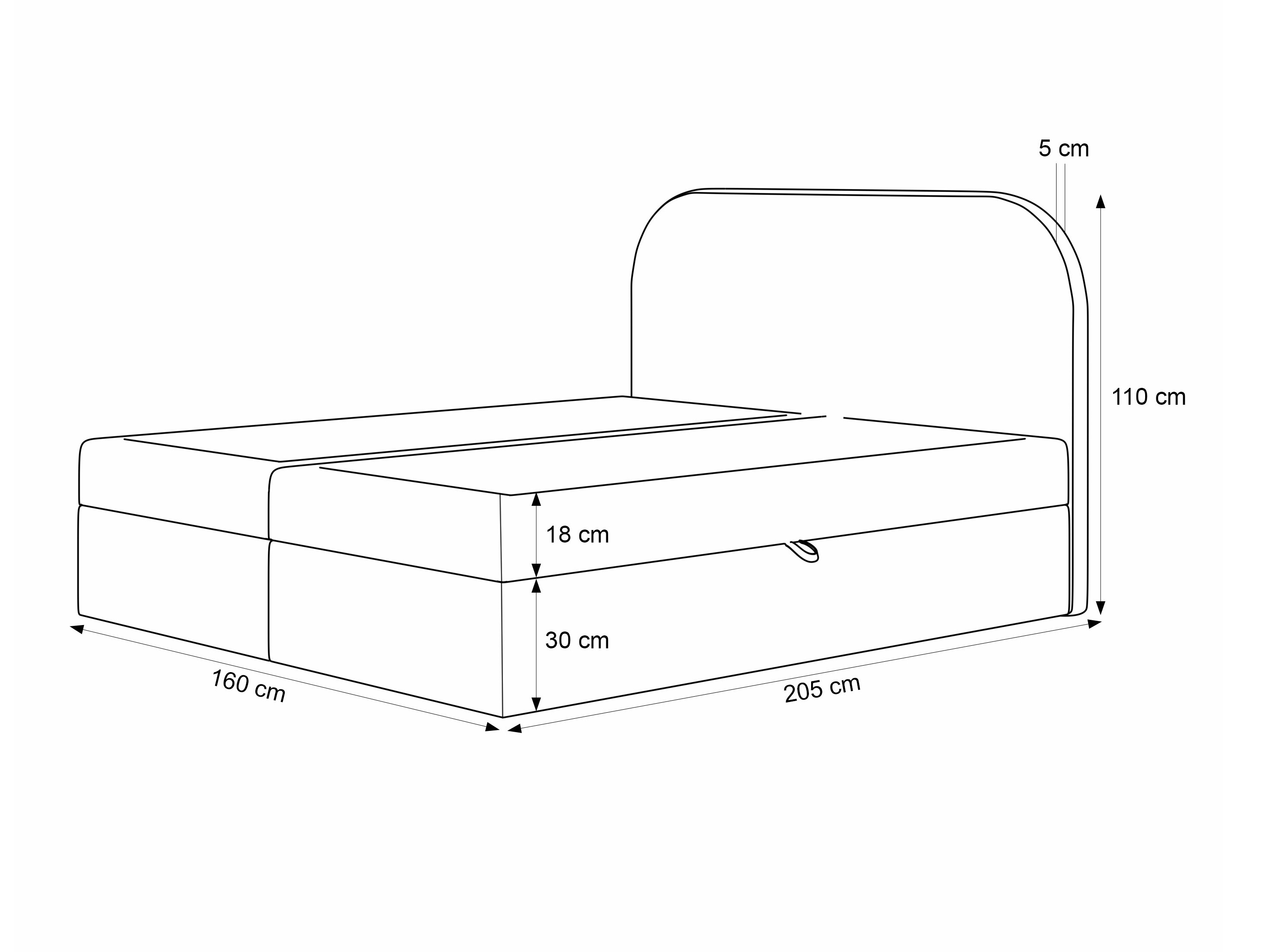 Boxspring postelja Martinez 131 (Lumi 56)