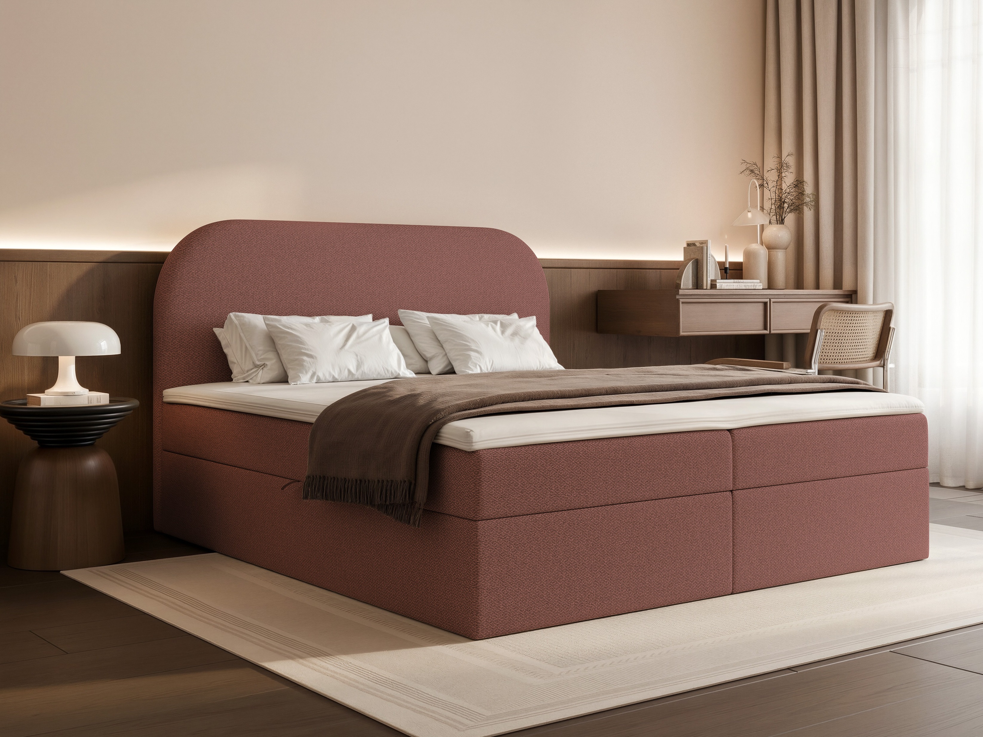 Boxspring postelja Martinez 131 (Lumi 56)