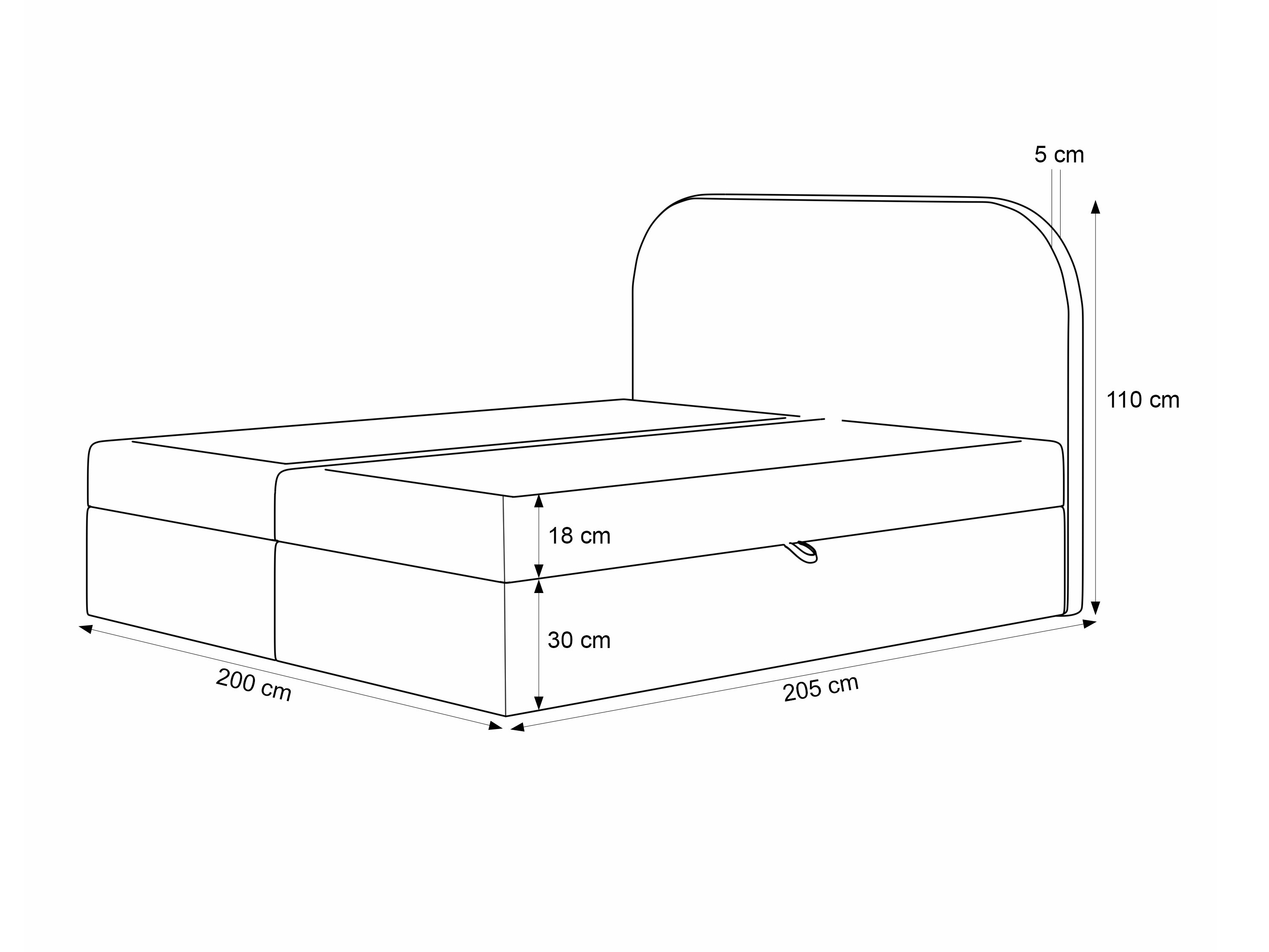 Boxspring postelja Martinez 131 (Lumi 56)