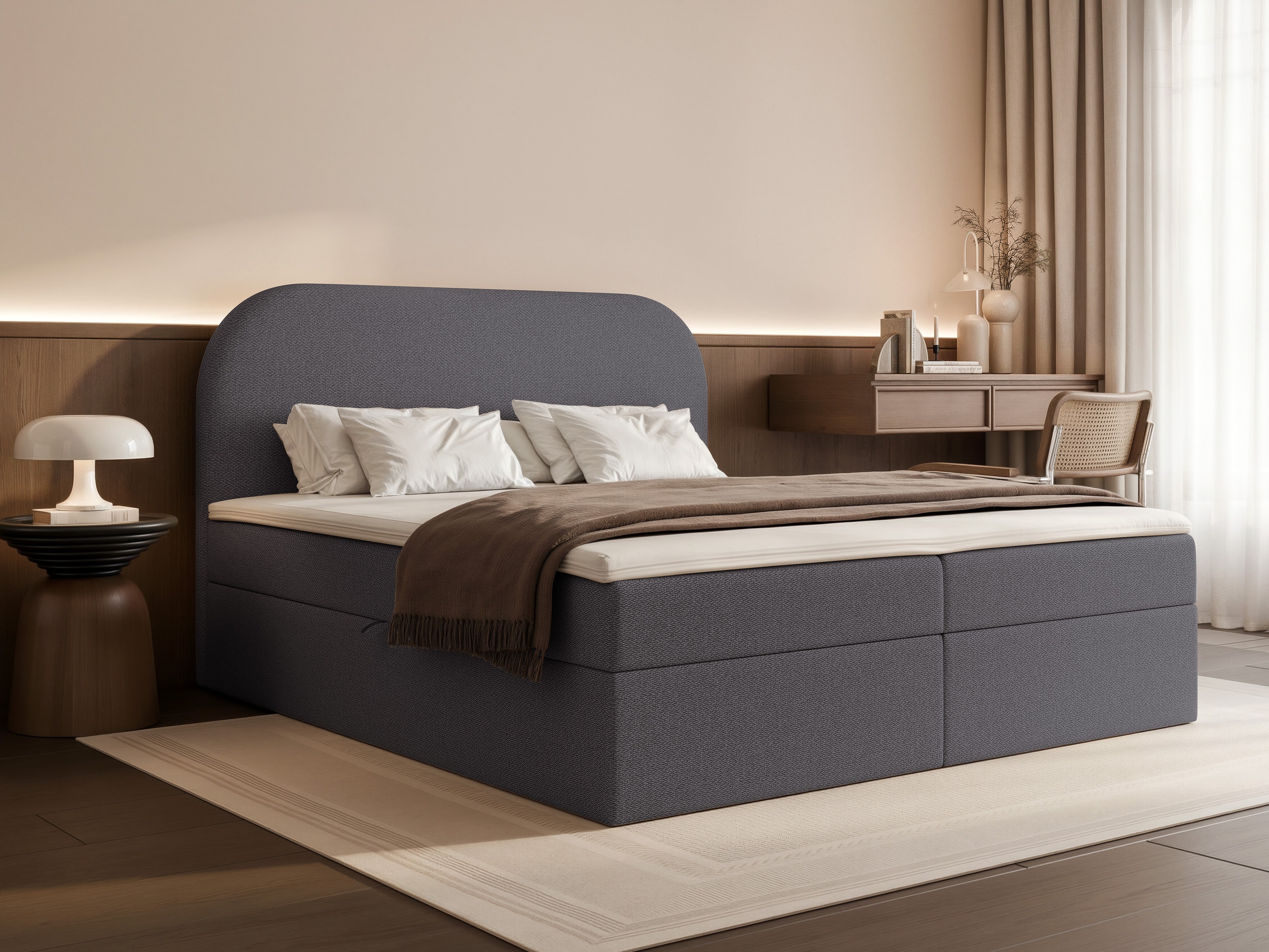 Boxspring postelja Martinez 131 (Lumi 71)