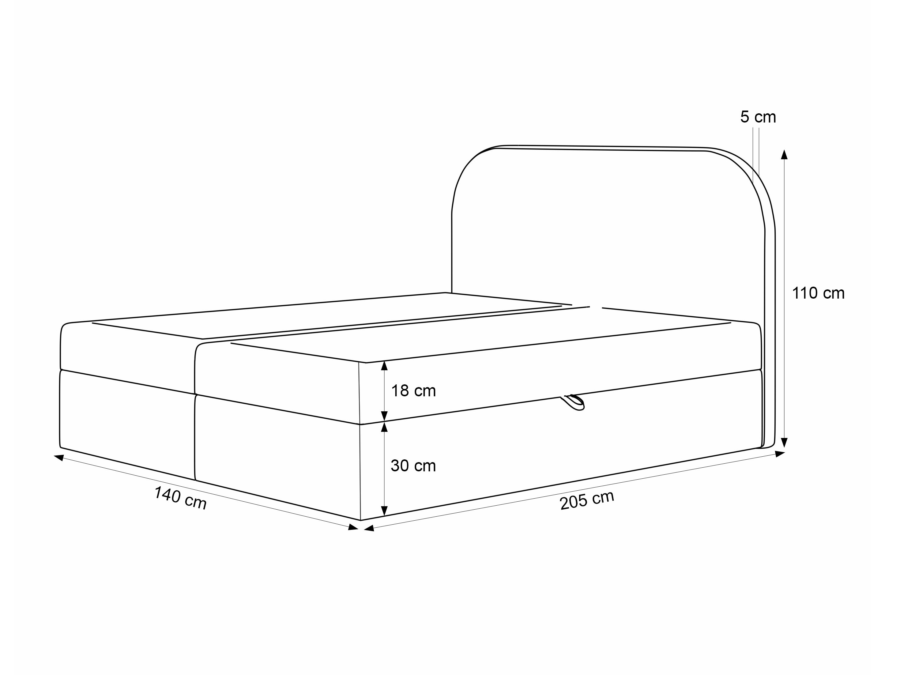 Boxspring postelja Martinez 131 (Lumi 84)