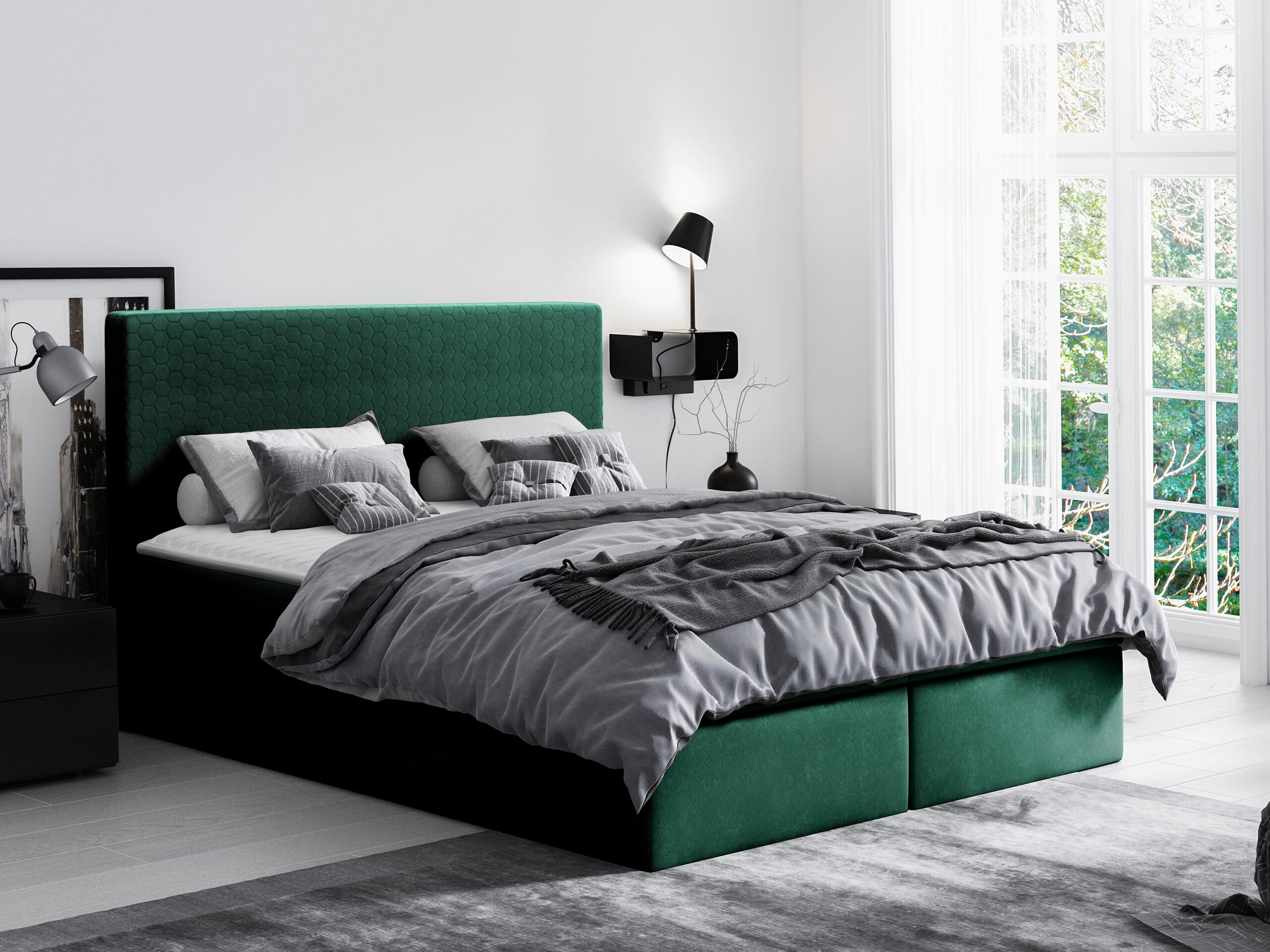 Boxspring postelja Nix (Velluto 10)