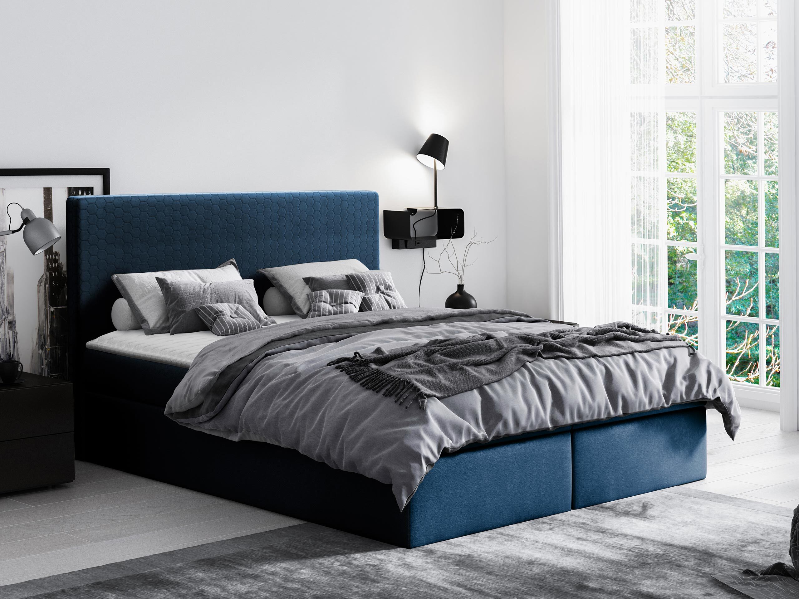 Boxspring postelja Nix (Velluto 11)