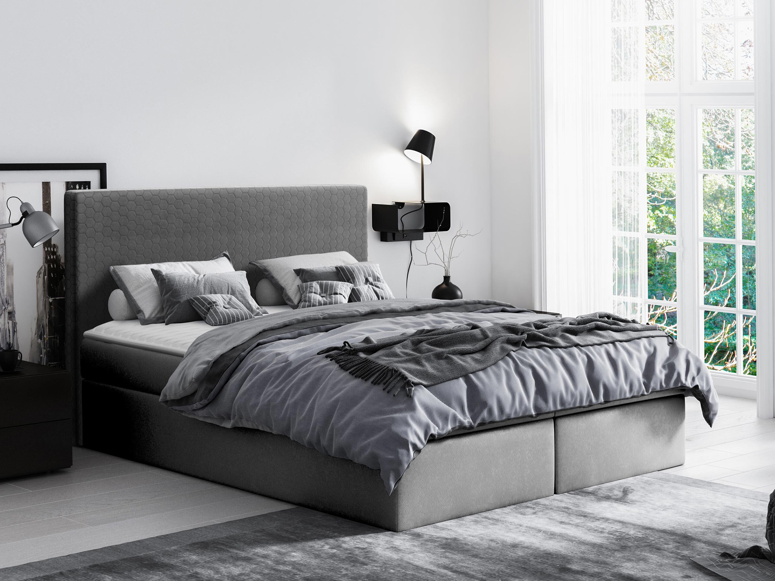 Boxspring postelja Nix (Velluto 16)