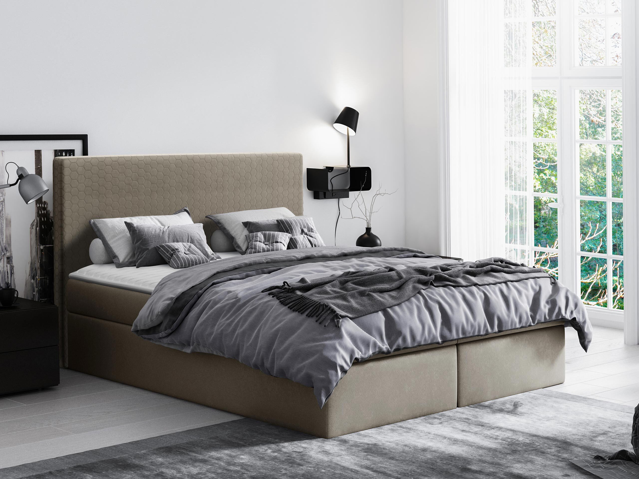 Boxspring postelja Nix (Velluto 3)