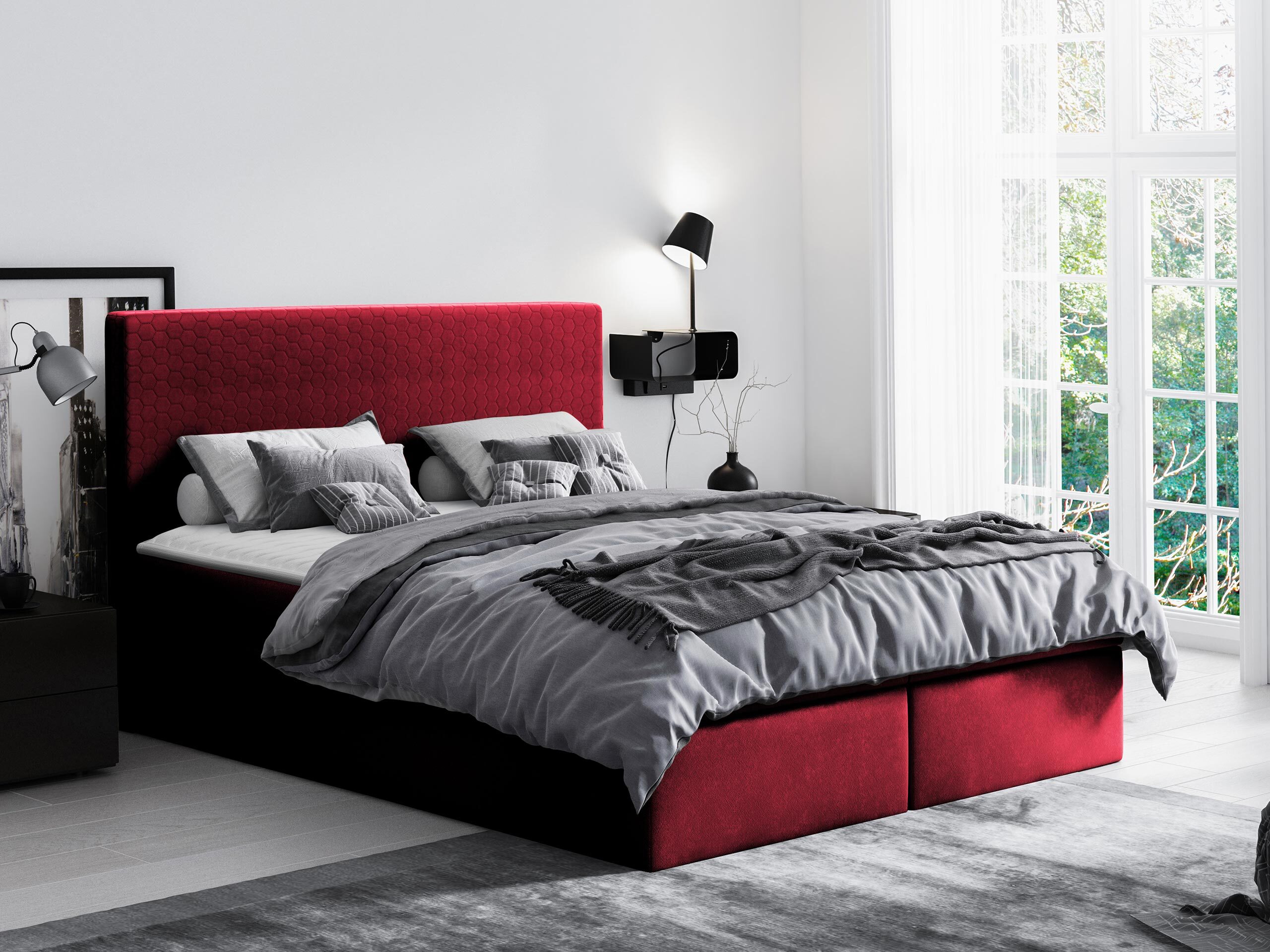 Boxspring postelja Nix (Velluto 7)