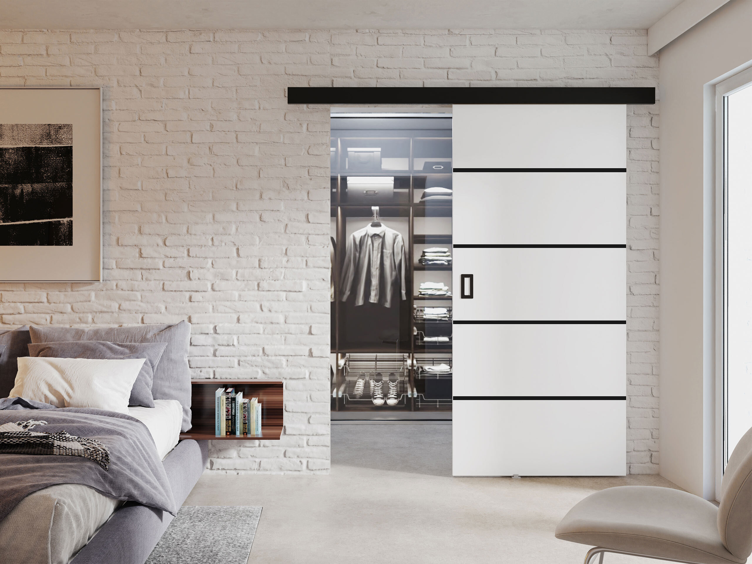 Drsna vrata Dover 173 (Bela)