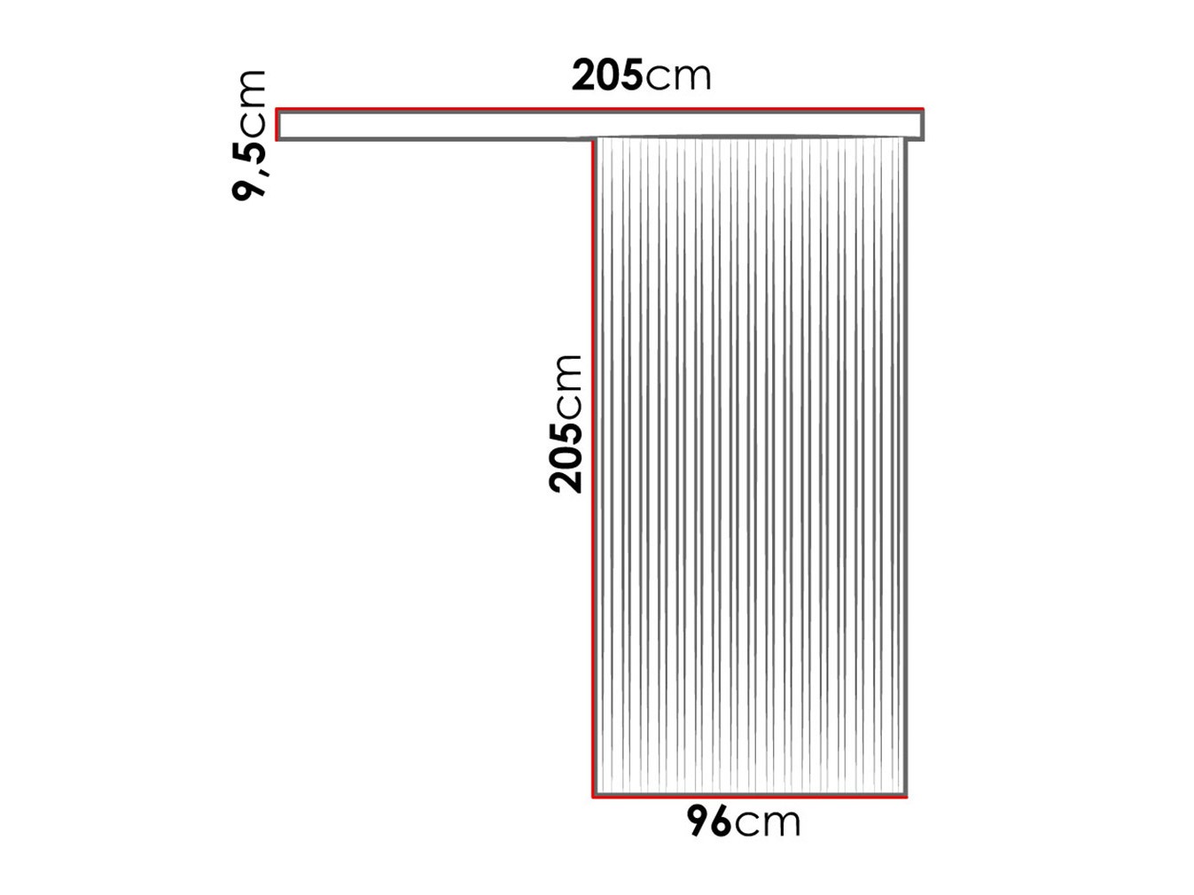 Drsna vrata Dover 203 (Sonoma hrast + Črna)