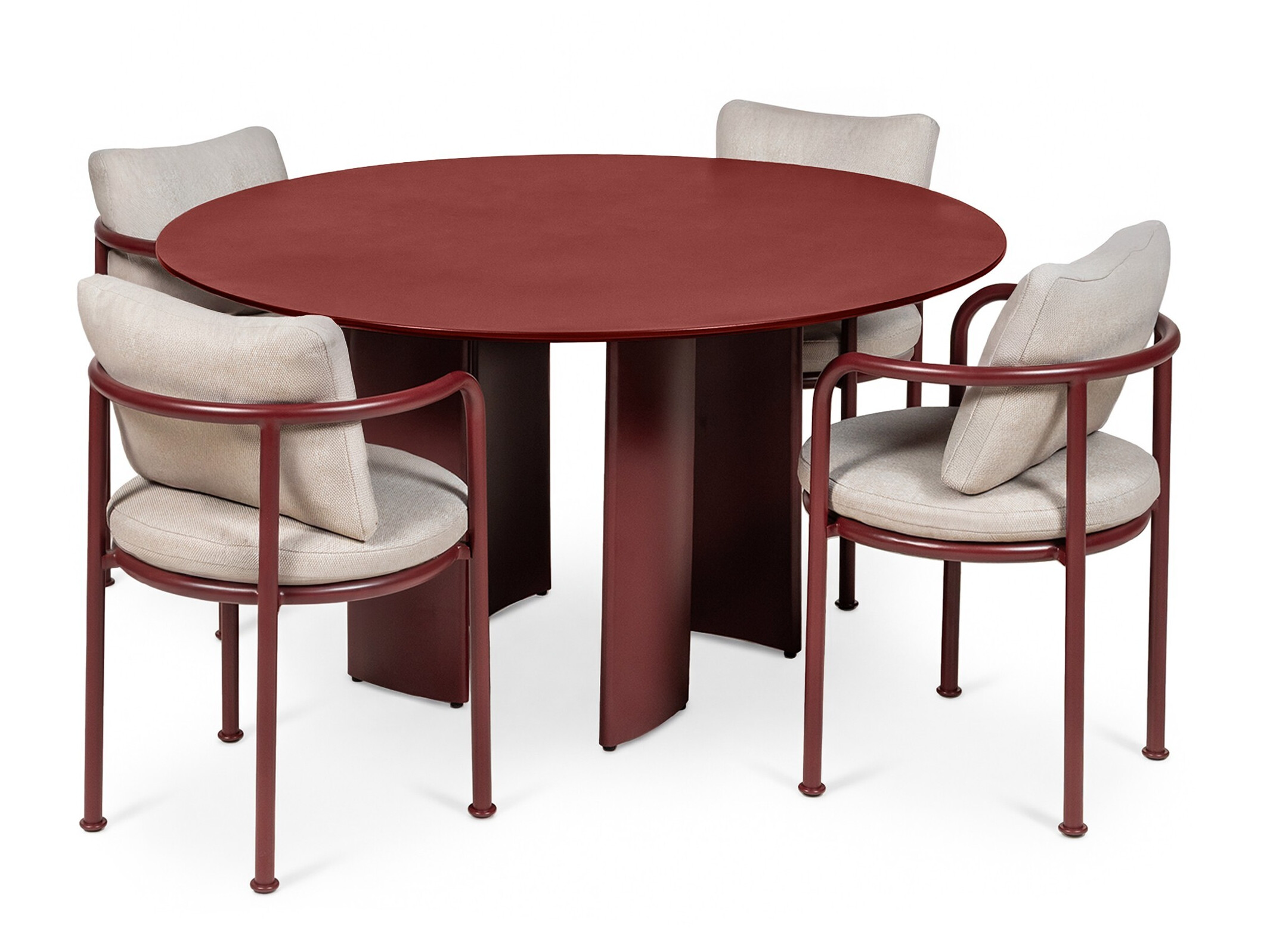 Komplet mize in stolov Burleson 728 (Bordeaux + Bež)