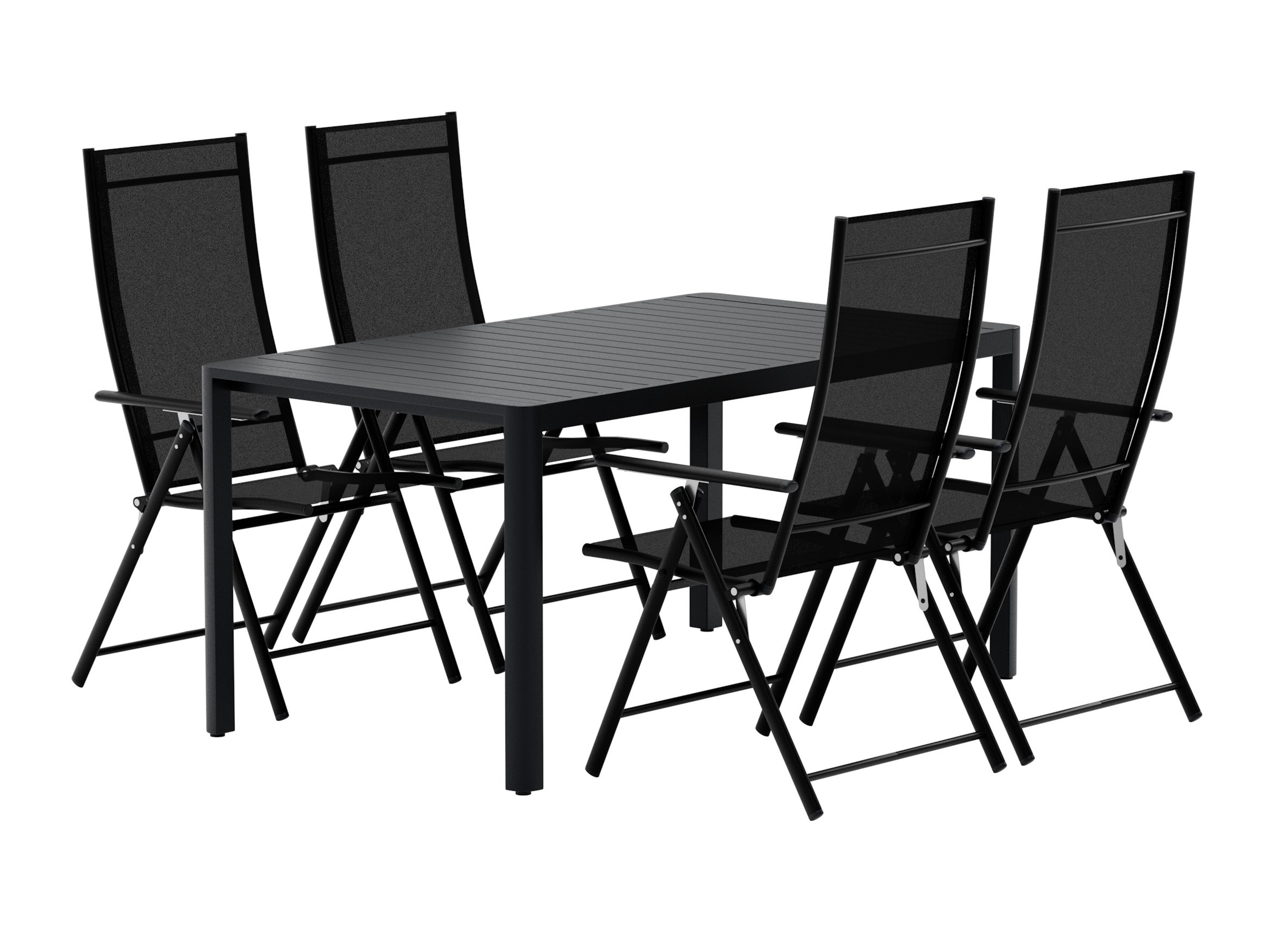 Komplet mize in stolov Dallas 5255 (Črna)