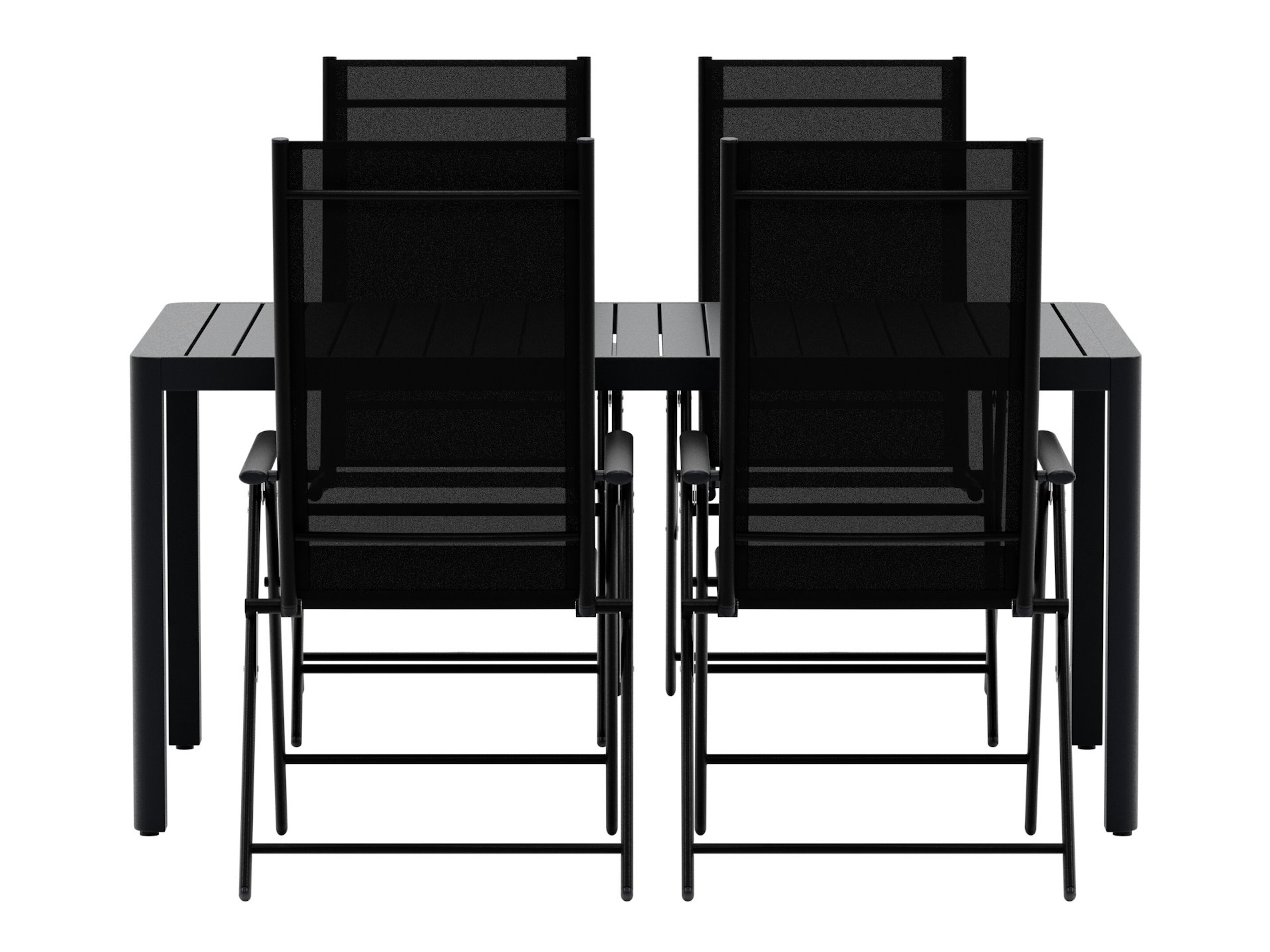 Komplet mize in stolov Dallas 5255 (Črna)