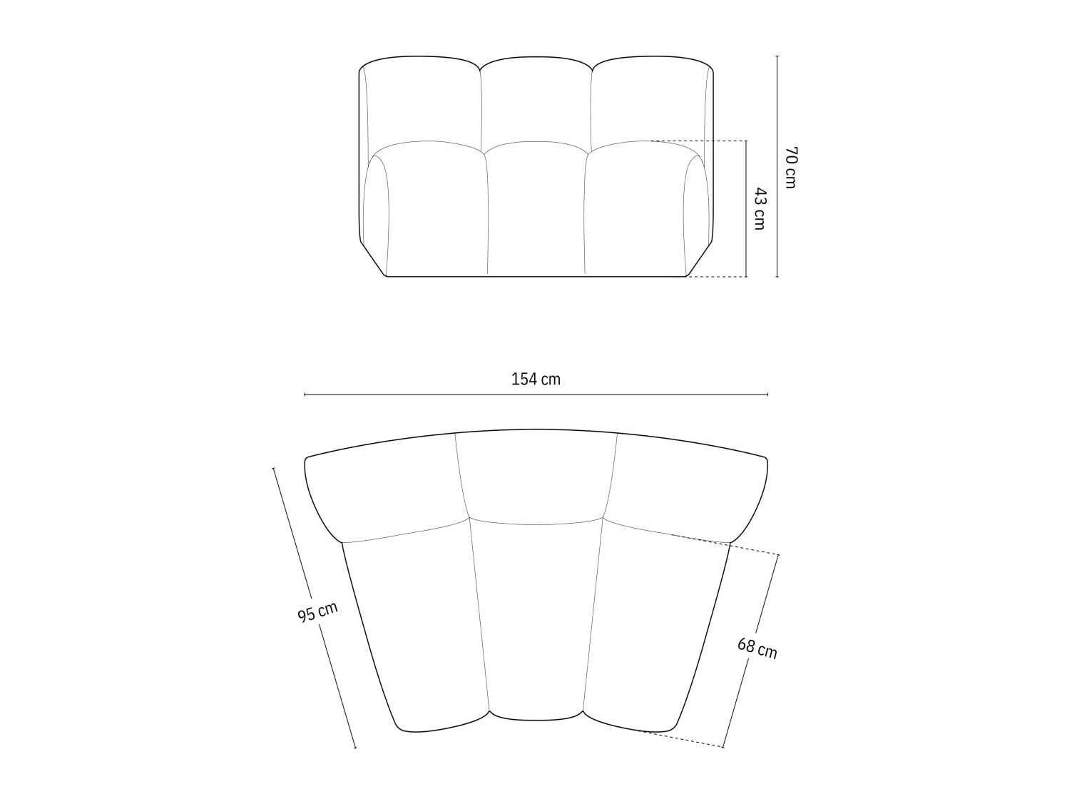 Modularni sedežni element Cirleve 114 (Salvador 10)