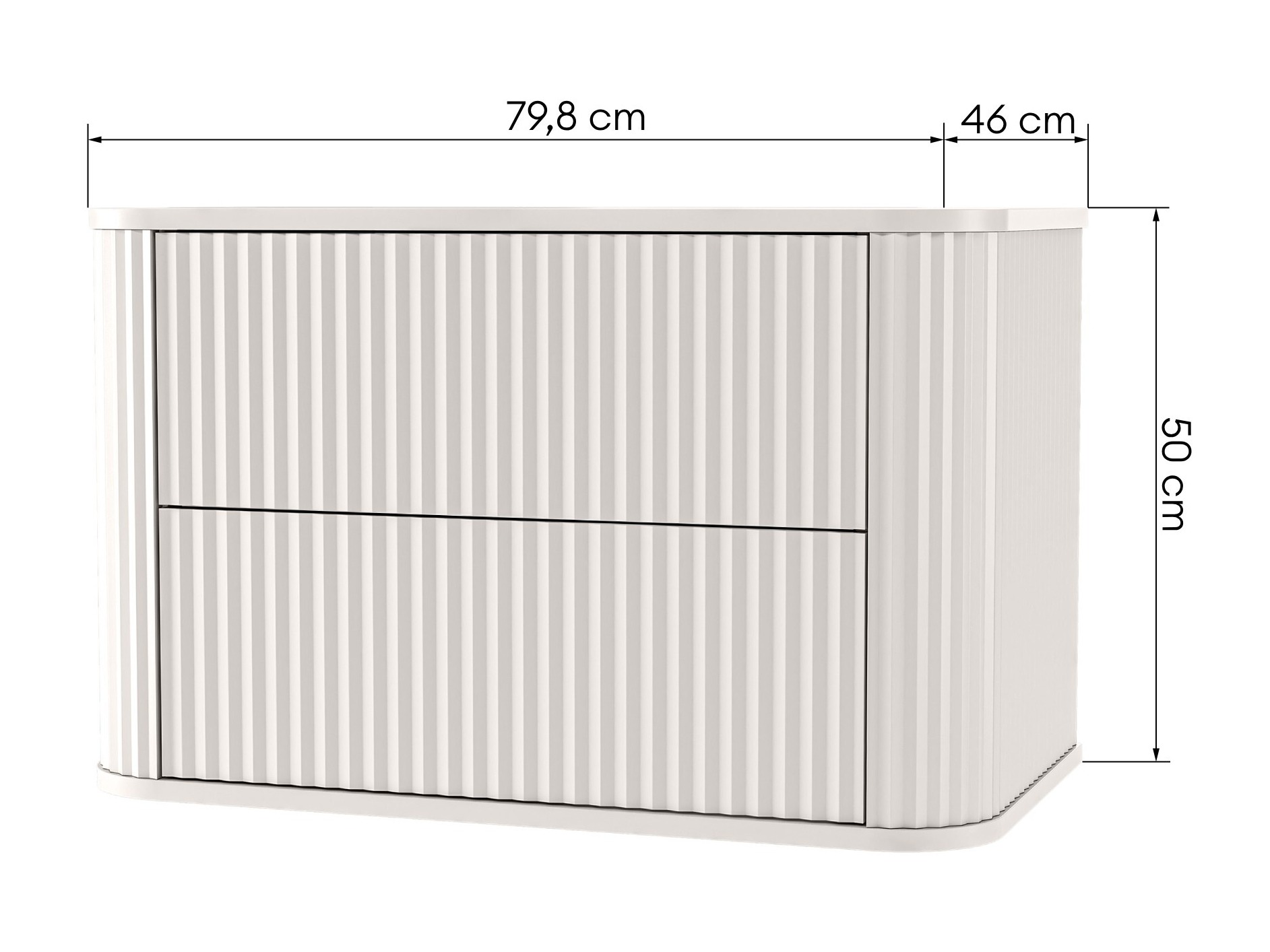 Viseča kopalniška omarica za umivalnik Burleson 740