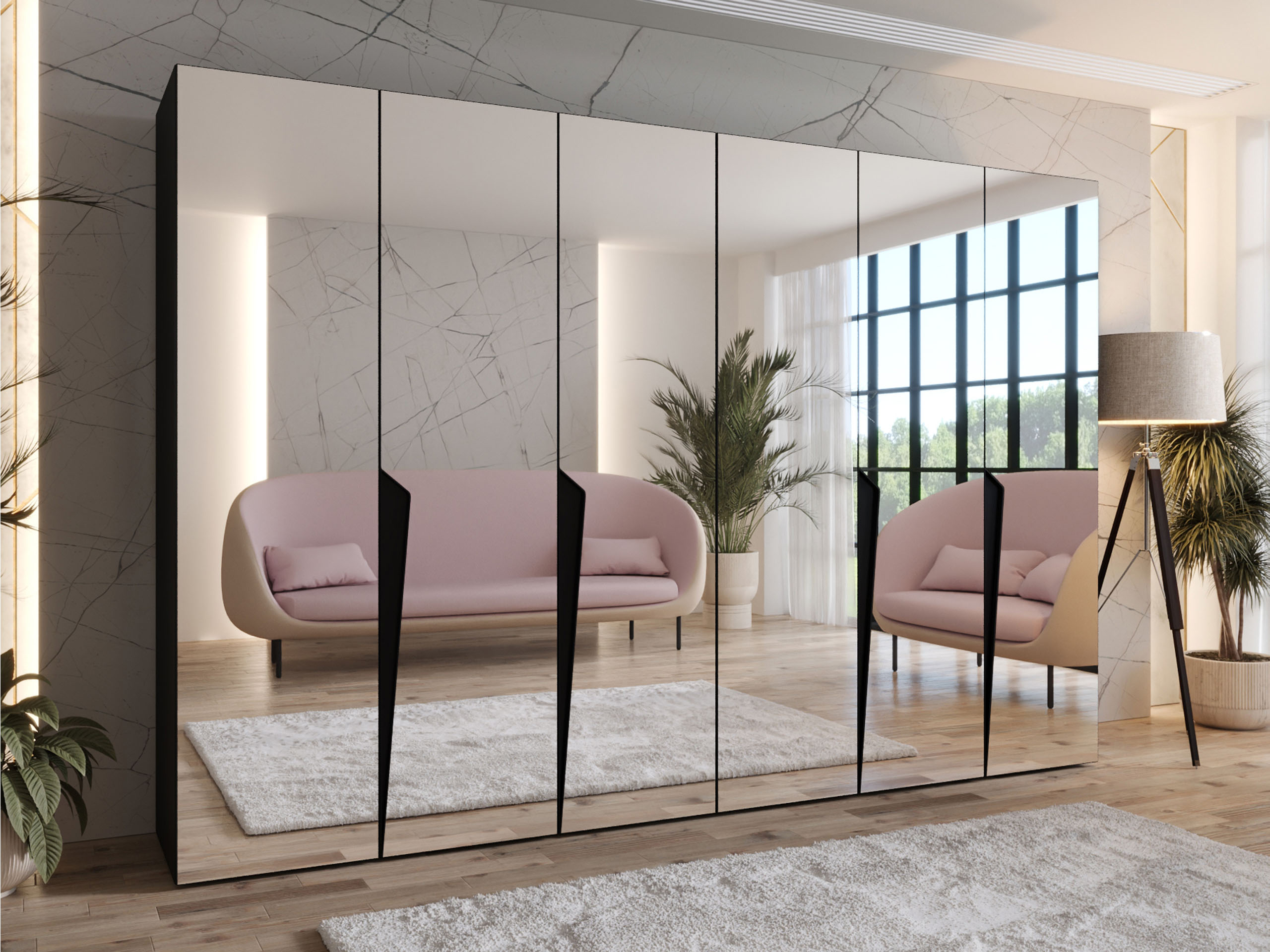 Garderobna omara Hartford 617 (Črna)