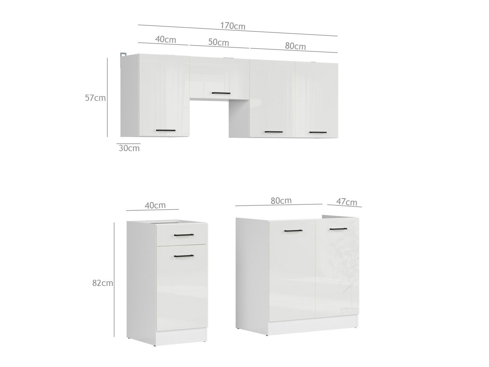 Modularni kuhinjski komplet Classic Grey 117
