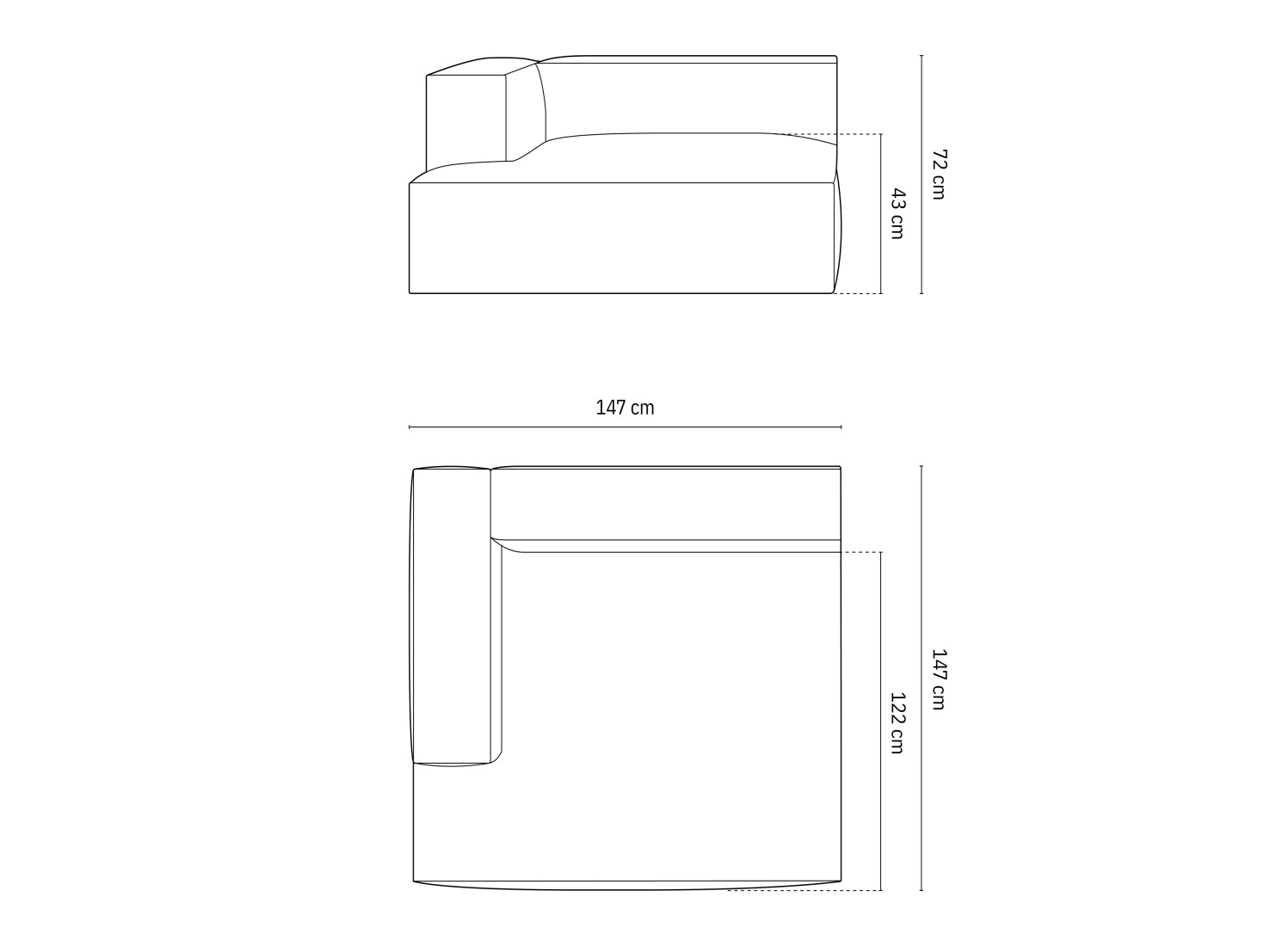 Modularni sedežni element Sonsore 105 (Monet Graphite)
