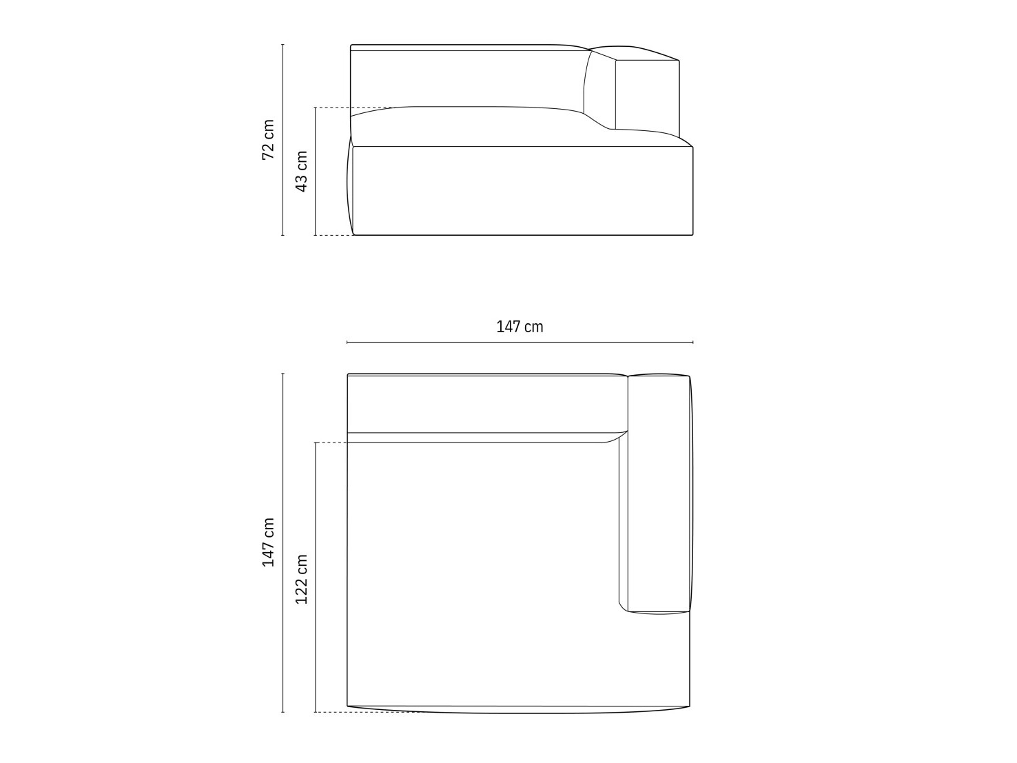 Modularni sedežni element Sonsore 105 (Paris Black)