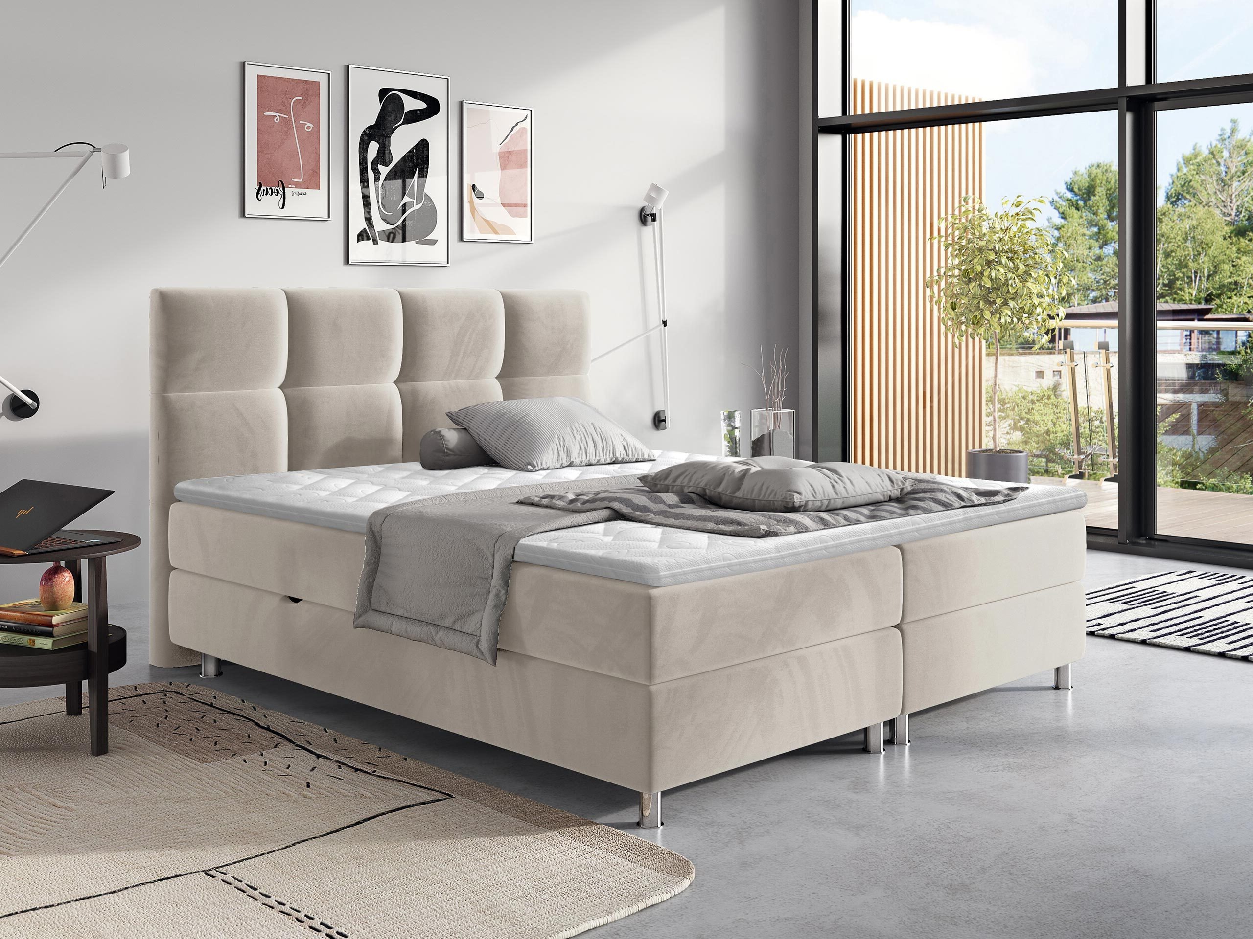 Boxspring postelja ComfiDream Aelion (Fresh 01)