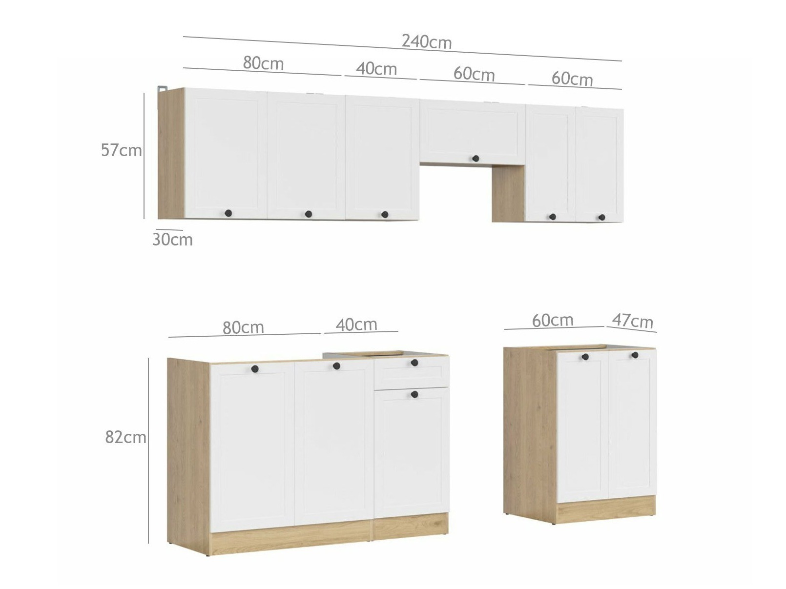 Modularni kuhinjski komplet Classic White 119