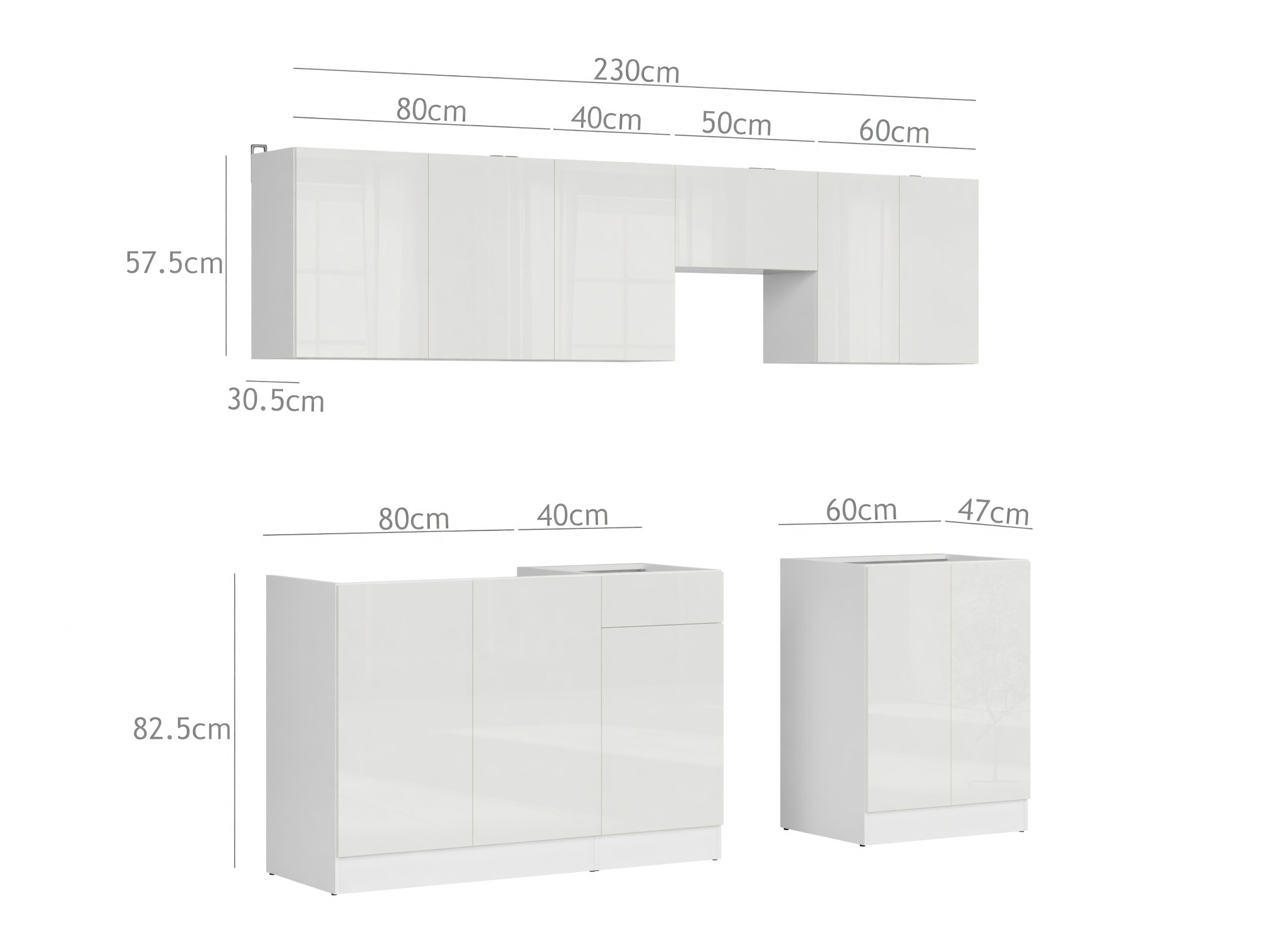 Modularni kuhinjski komplet Classic Grey 119