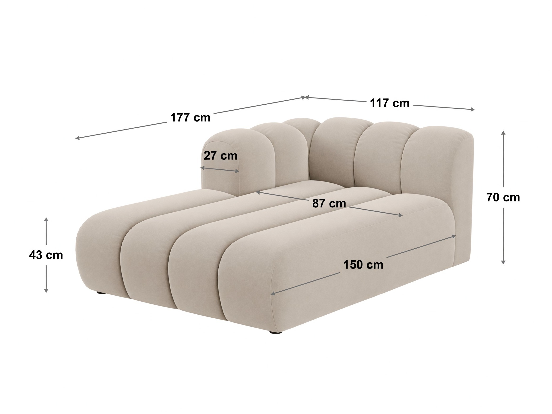 Modularni sedežni element Cirleve 117 (Baloo 2082)
