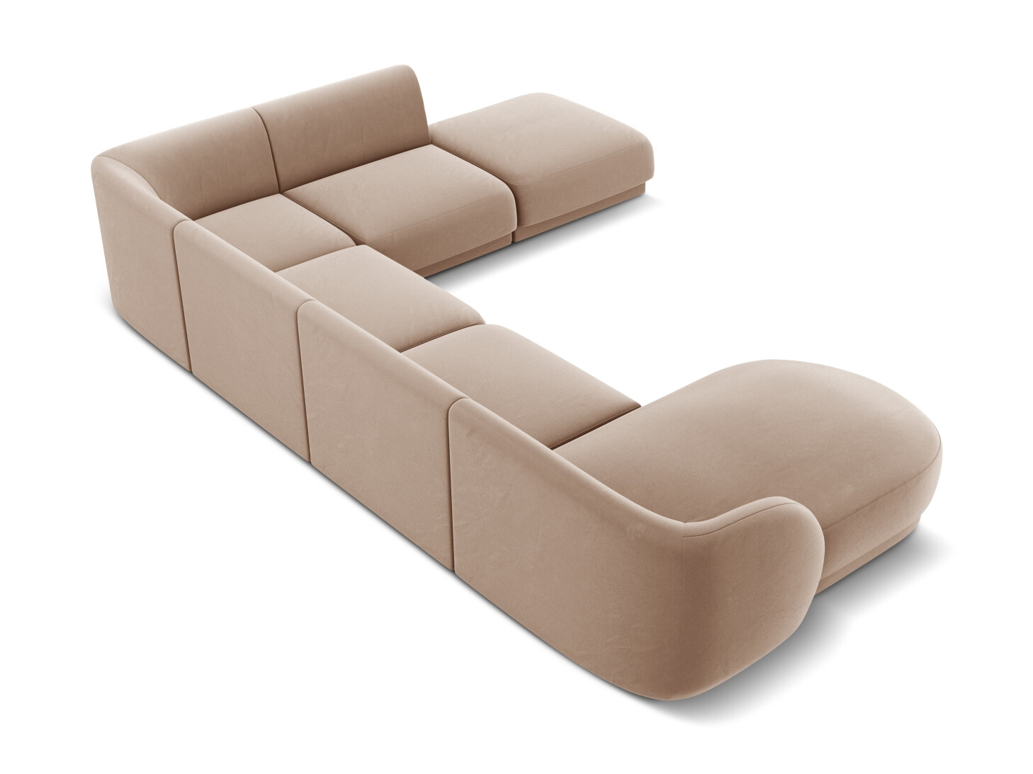 Modularna kotna sedežna garnitura Tivlomi 107 (Bluvel 40)
