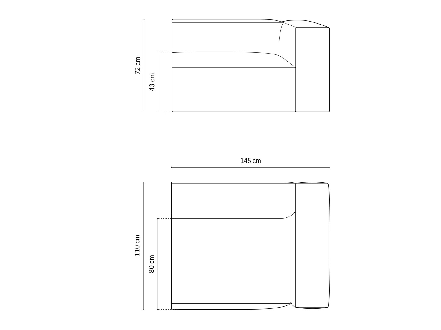 Modularni sedežni element Sonsore 107 (Monet Silver)