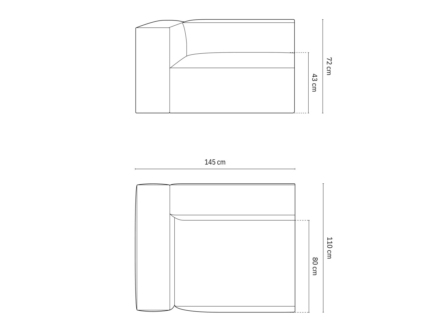 Modularni sedežni element Sonsore 107 (Paris Beige)