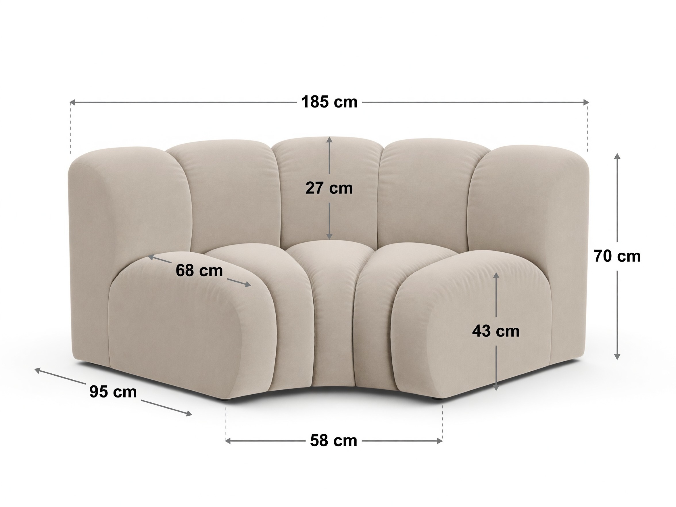 Modularni sedežni element Cirleve 118 (Salvador 19)