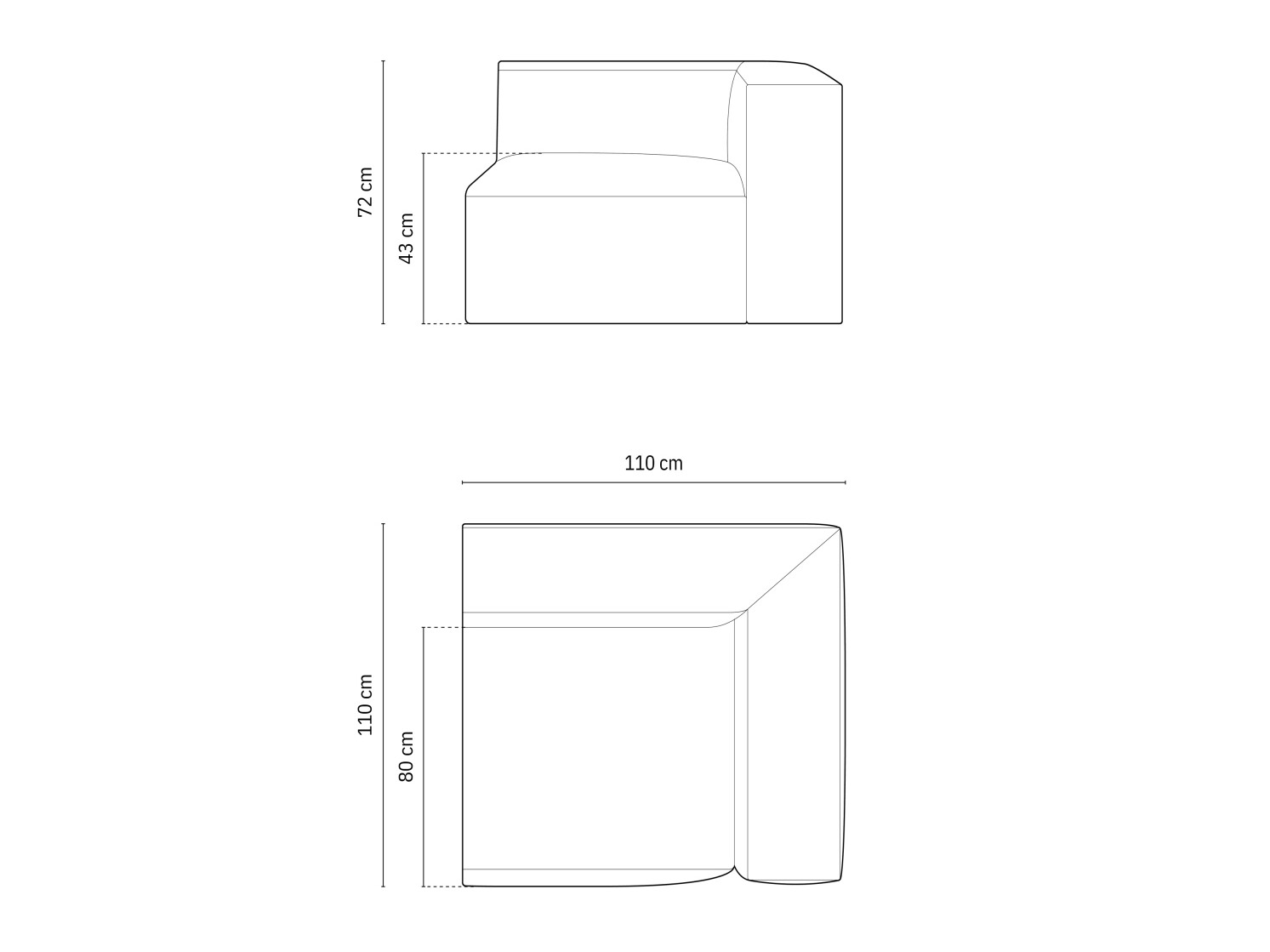 Modularni sedežni element Sonsore 111 (Paris Teja)